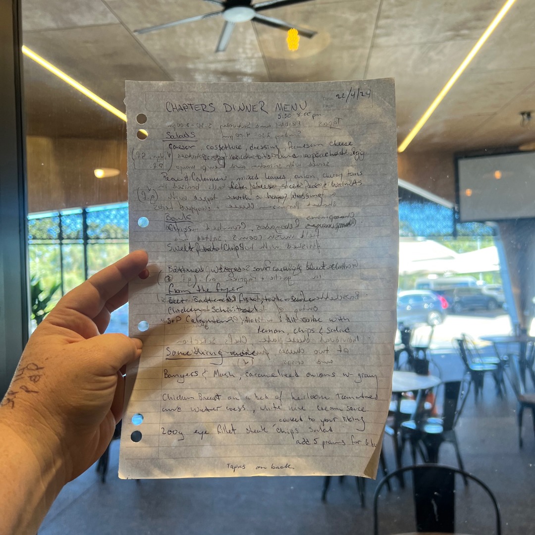 NEW Dinner Menu ... - Chapters Book Shop, Cafe and Wine Bar