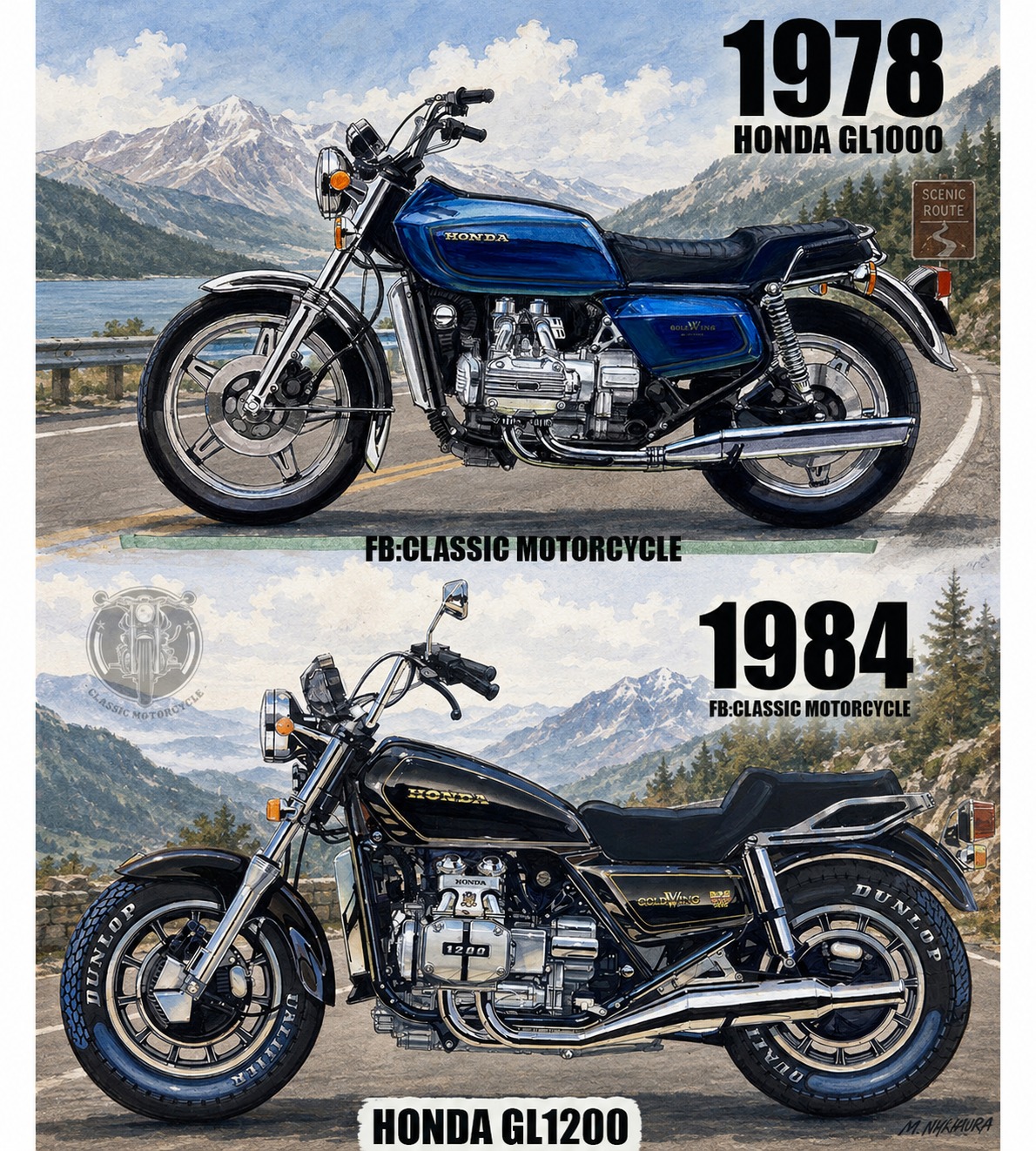 Honda Gold Wing - GL 1000 from Nagano Plastic Model - 1/8 in Style
