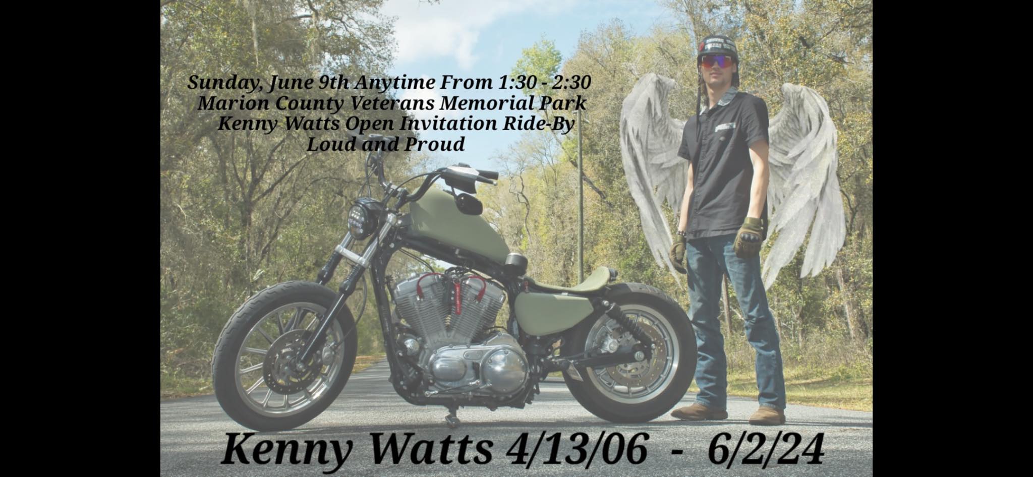 Anyone with a motorcycle is welcome out. Please spread the word