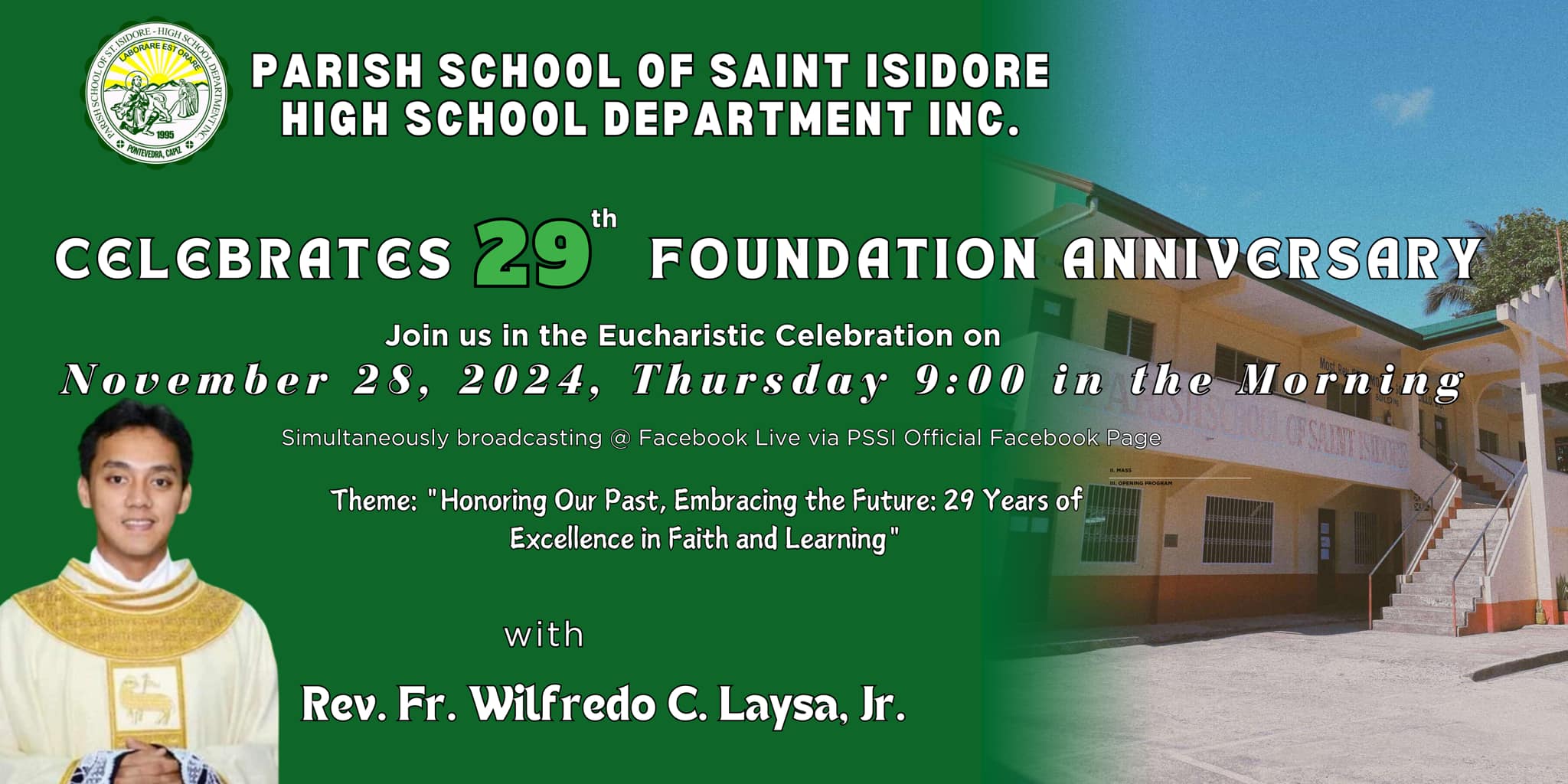 Join us in the Eucharistic Celebration... - Pssi-Hs official
