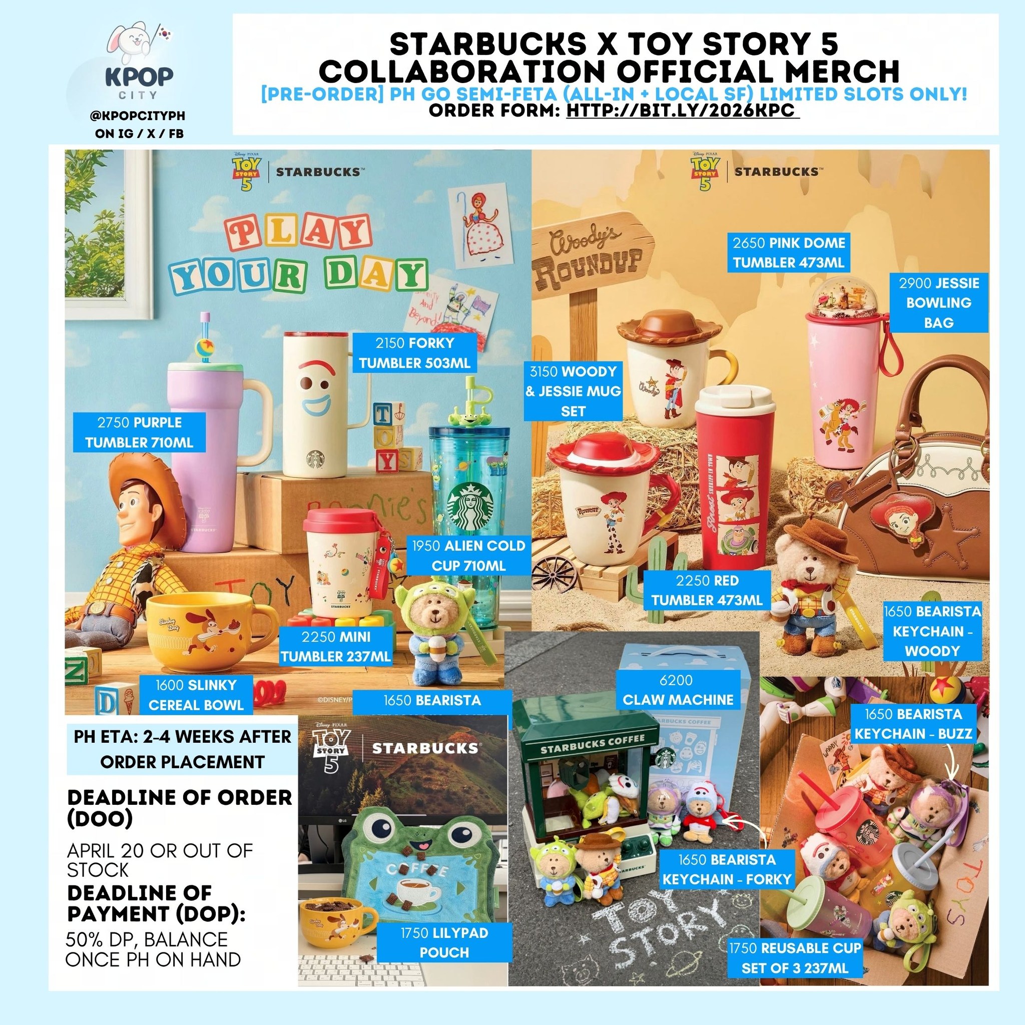 Toy story5 × Starbucks 4点セット 💛❤️💙Starbucks launched a
