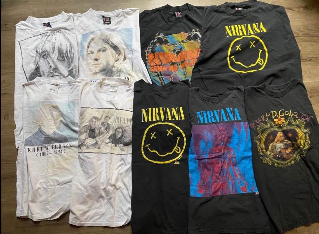 Few of my nirvana / Kurt memorial shirts in the collection