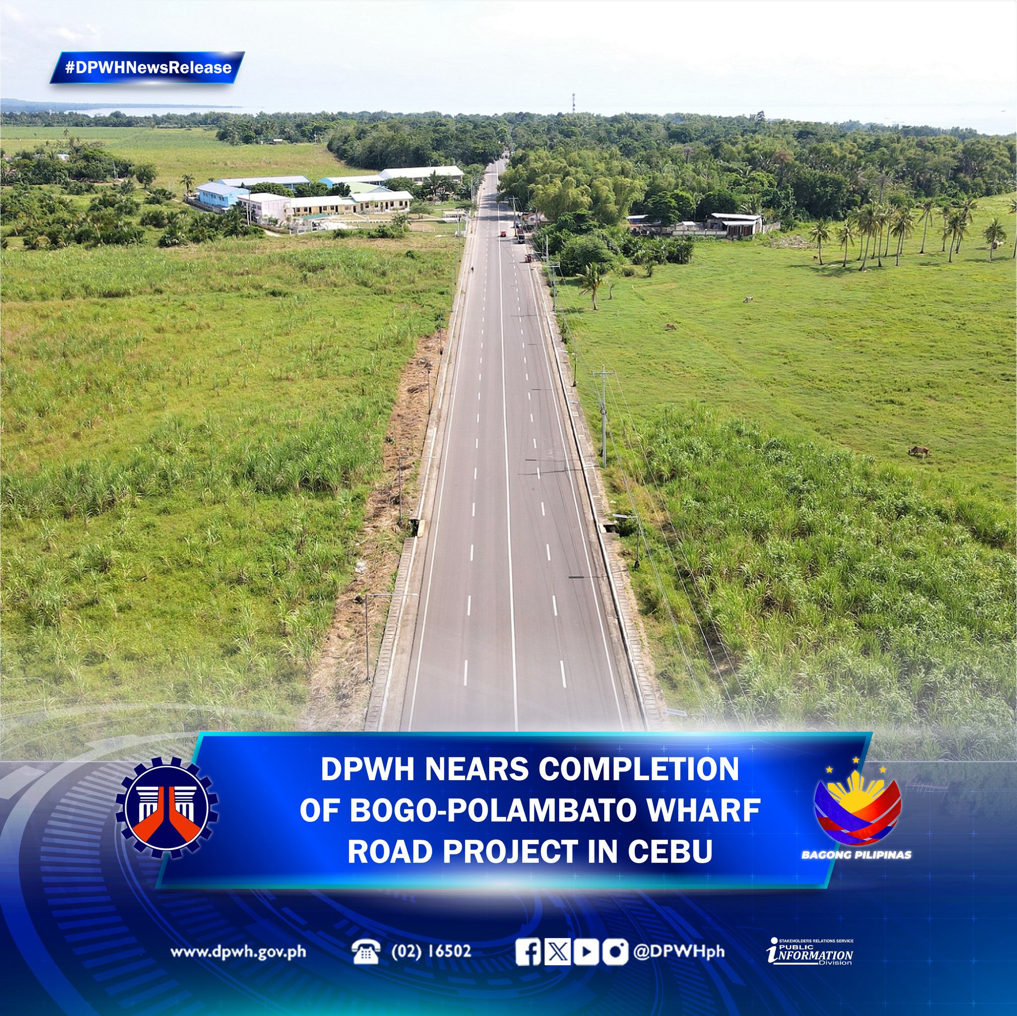 Department - DPWH NEARS COMPLETION OF BOGO-POLAMBATO WHARF ROAD PROJECT ...