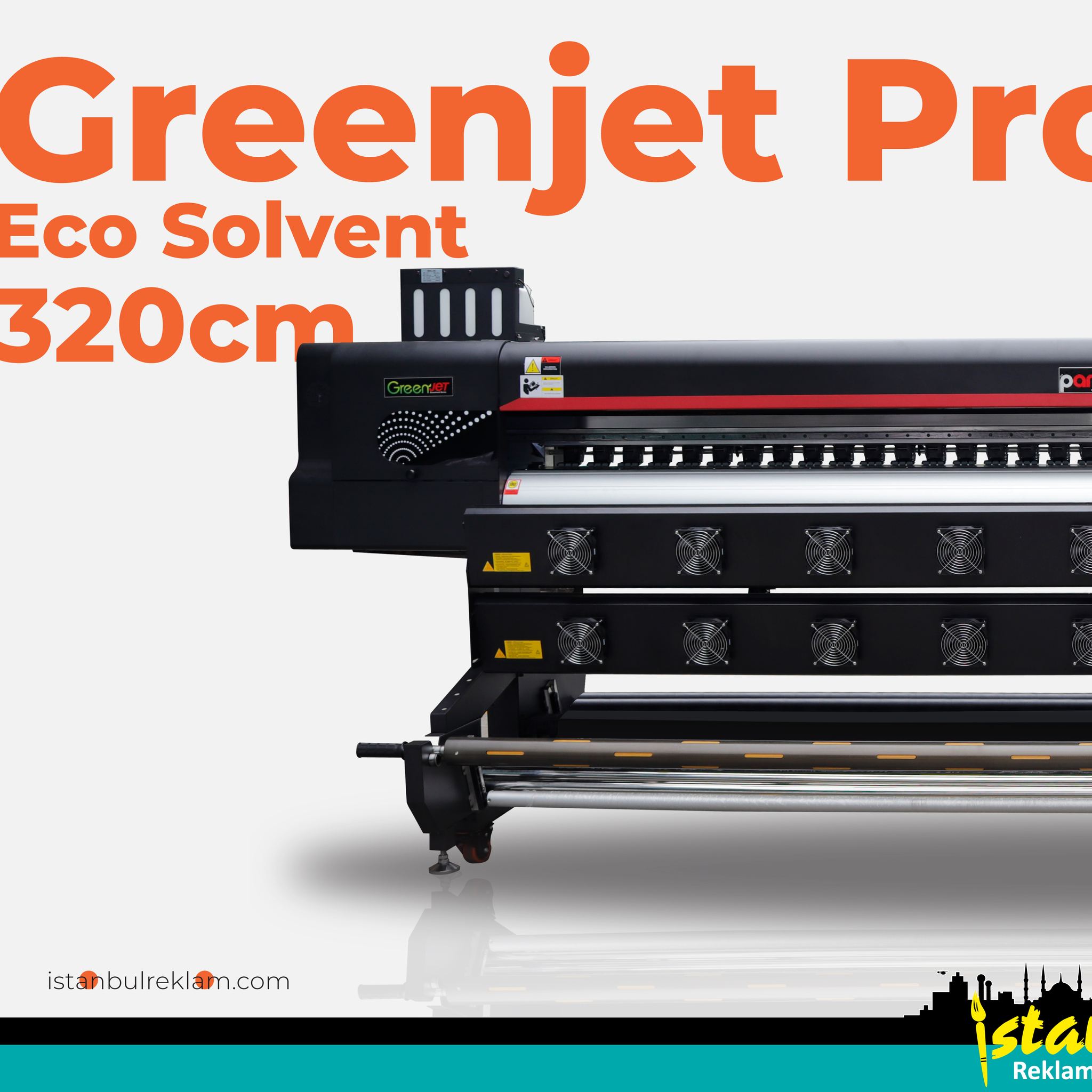✨Greenjet Pro Eco Solvent 320cm 🔸4 kafa Epson i3200 🔸3 pass