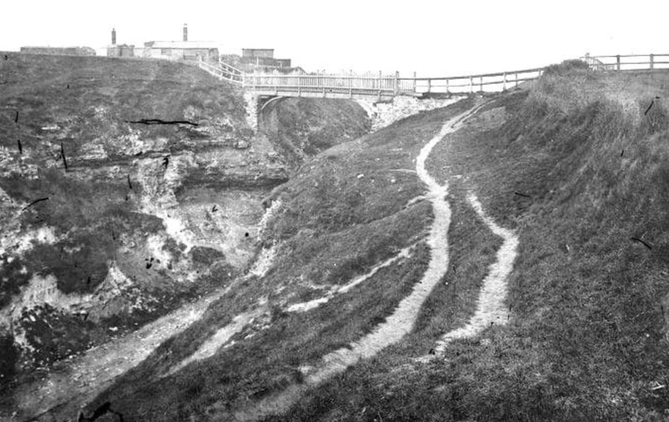 Sunderland - Roker Ravine before the stone bridge, which opened in the ...