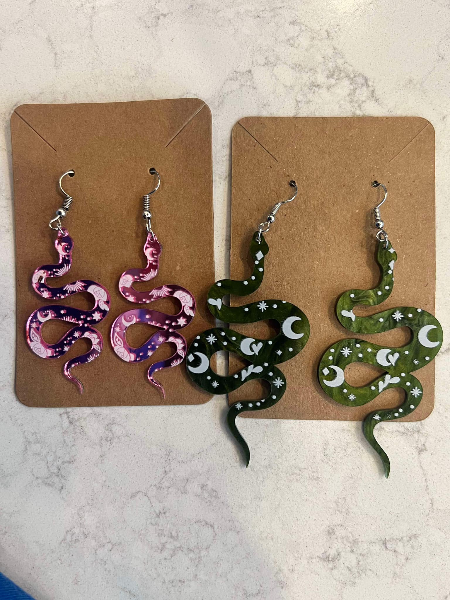 Custom wood Cobra stud earrings & hair clip delivered!!!! What can 