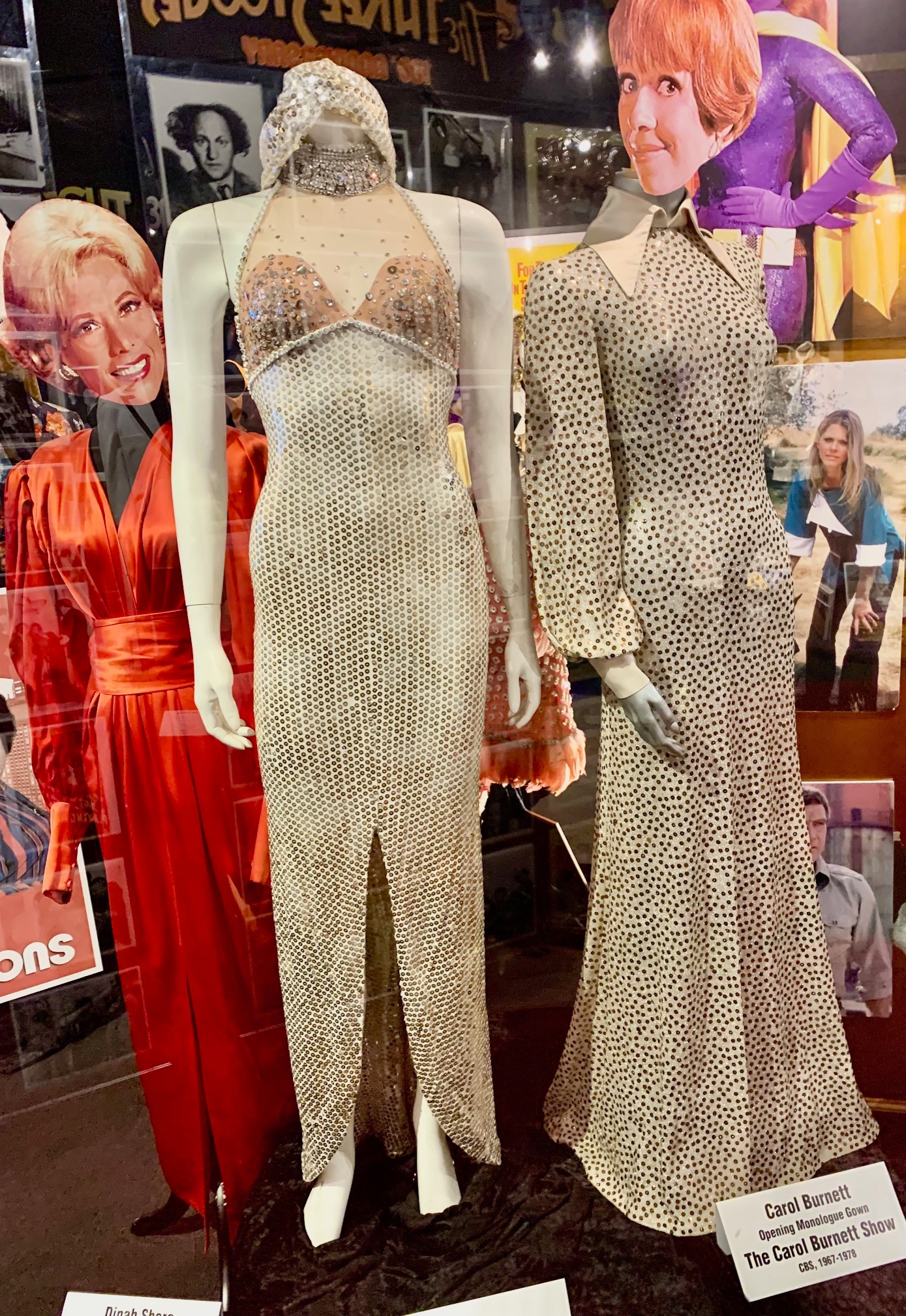 carol burnett dress designer Burnett's Bob Mackie costumes on display at The Hollywood Museum Palm springs Color:White - Coordinating Lace sale-page-selects ASOS DESIGN one-shoulder draped