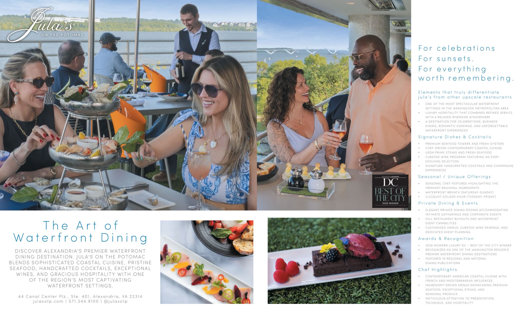 jula's on the potomac dress code for ladies named best waterfront dining in DC Glamorous Headwear