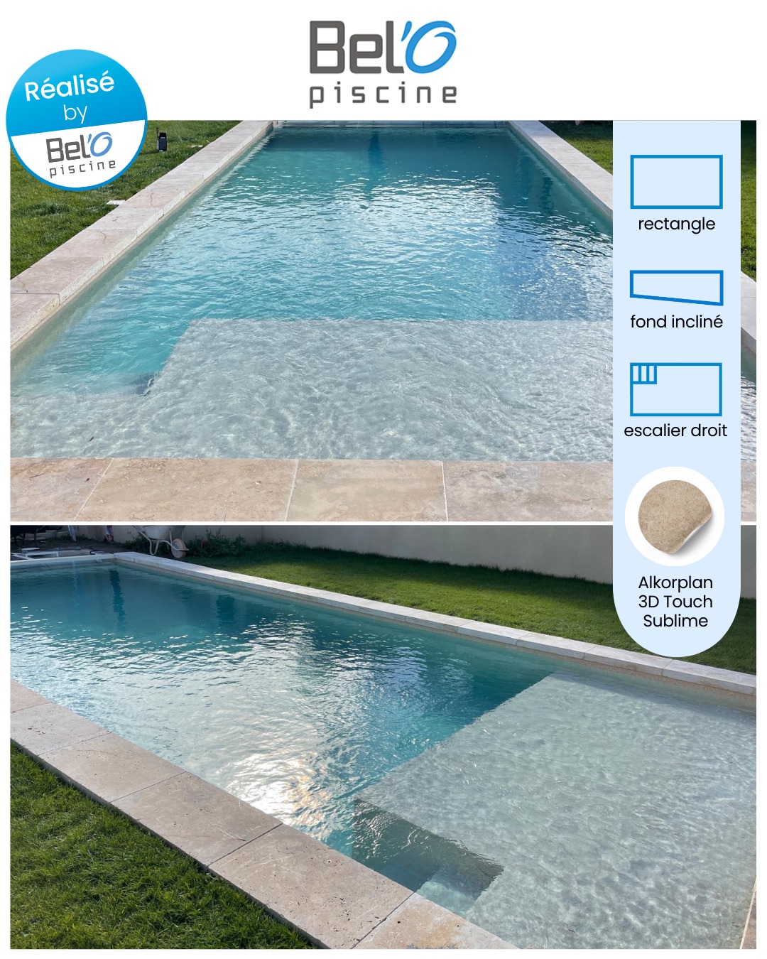 Bel’O - Nouvelle réalisation by Bel’O Piscine : pose d’un revêtement ...