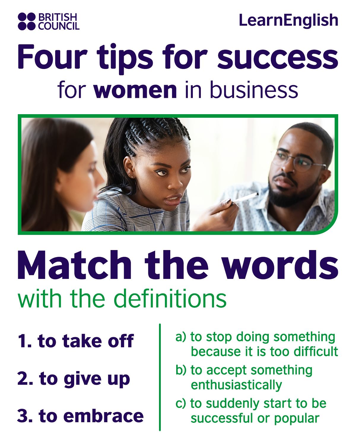 💚These are the four tips... - LearnEnglish – British Council | Facebook