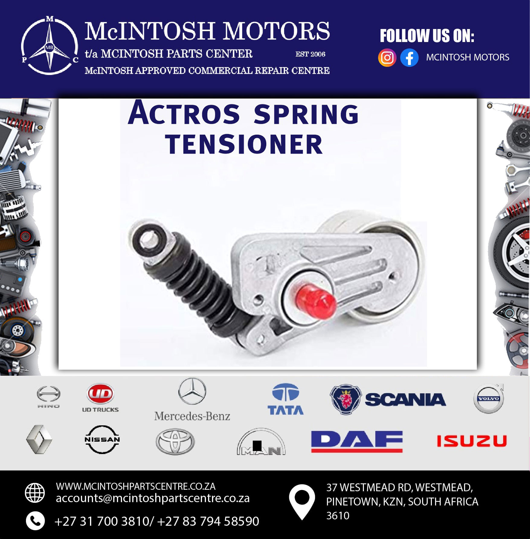 McIntosh - Actros Spring Tensioner - Quality Parts you can trust. We ...