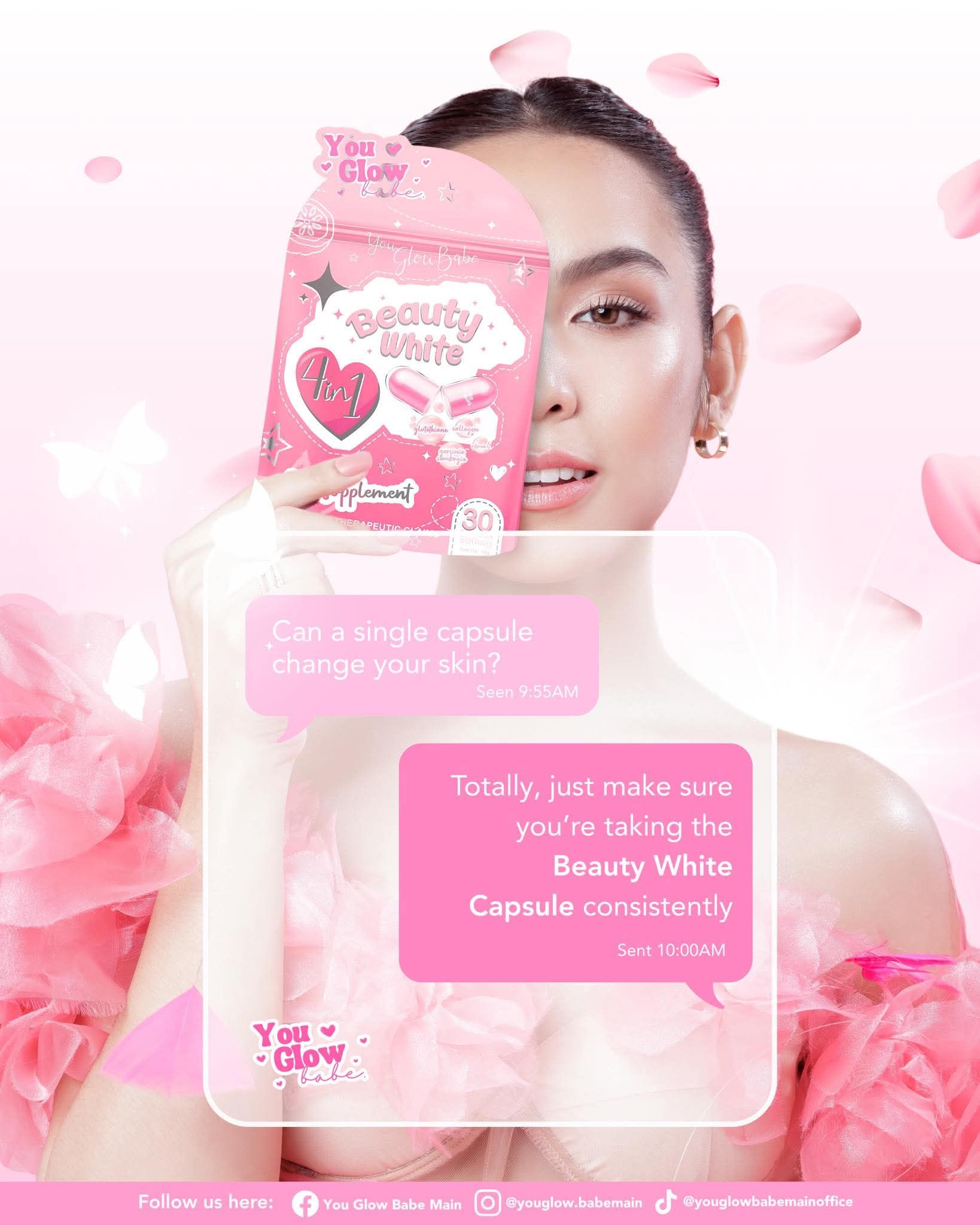 Glow that's effortless, glow that's yours. ✨ Beauty White Capsule is packed with skin-loving ingredients to brighten and keep you looking fresh all day. Nourish your glow and let confidence follow. 🩷 #