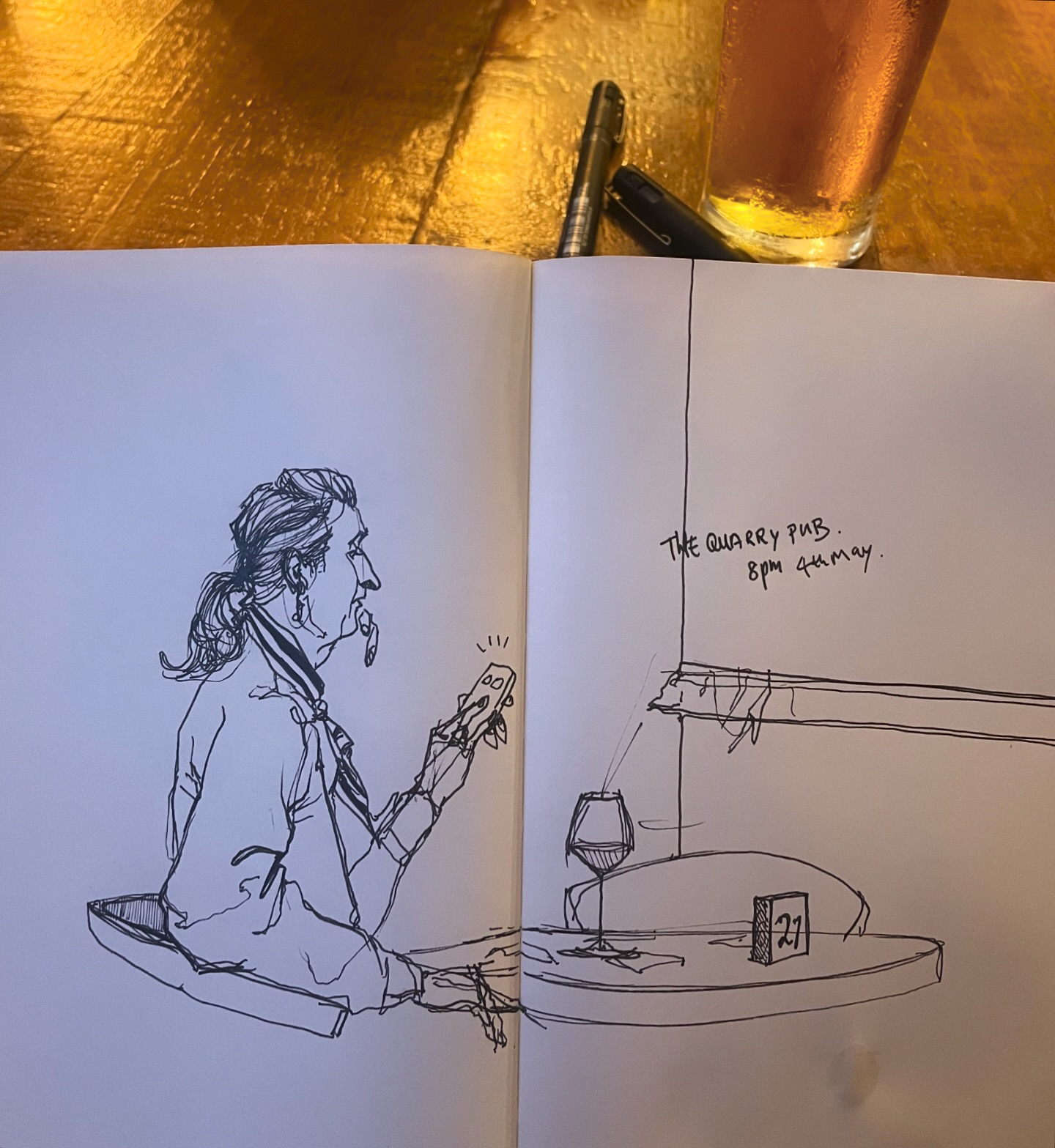 Eye_illustrate_em - Pub doodle tonight🍷 #pubdrawings #pubdoodles # ...