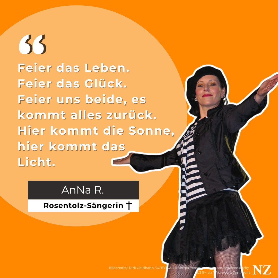 Neue - Der unerwartete und plötzliche Tod von Rosenstolz-Sängerin AnNa ...