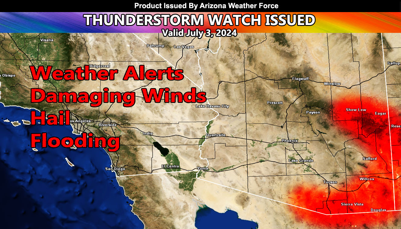 Thunderstorm Watch Issued For... - Arizona Weather Force