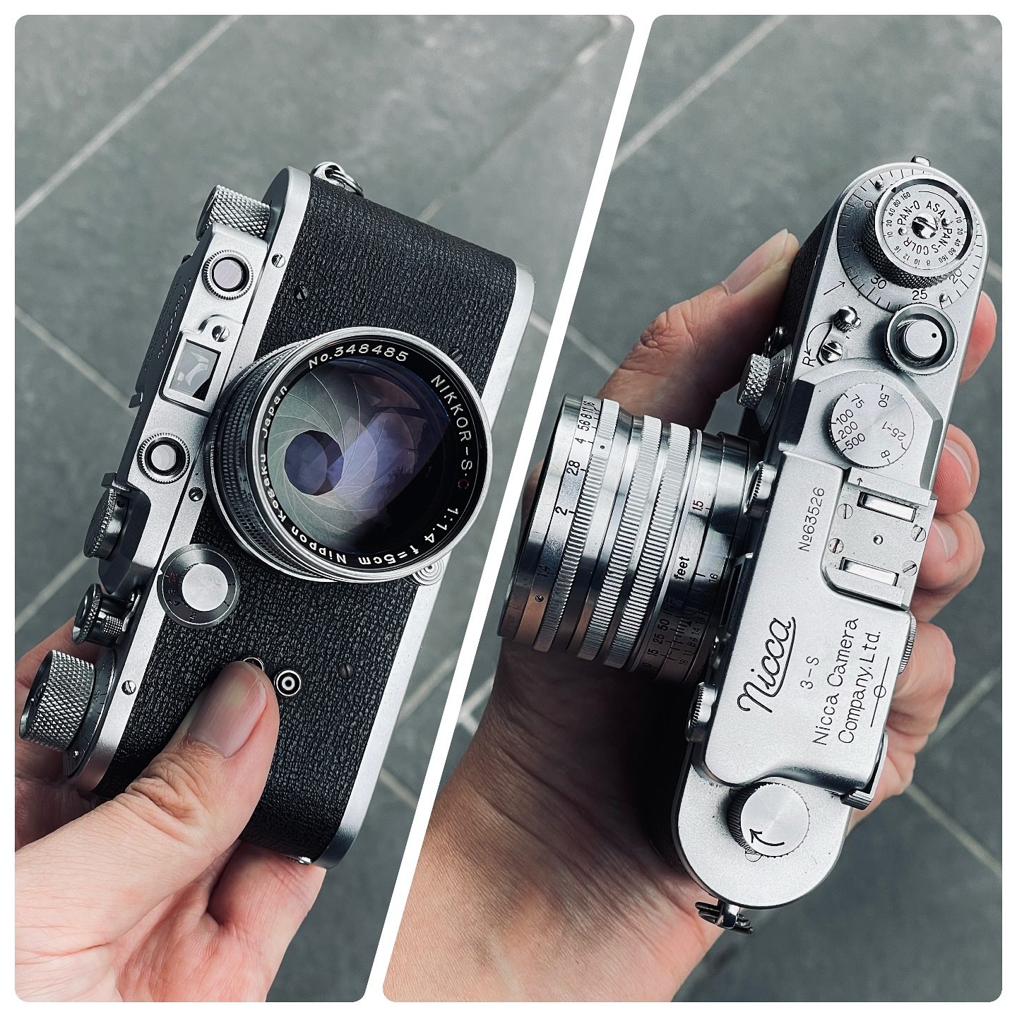 Nicca 3-S rangefinder with Nikkor-H 5cm f/2 lens