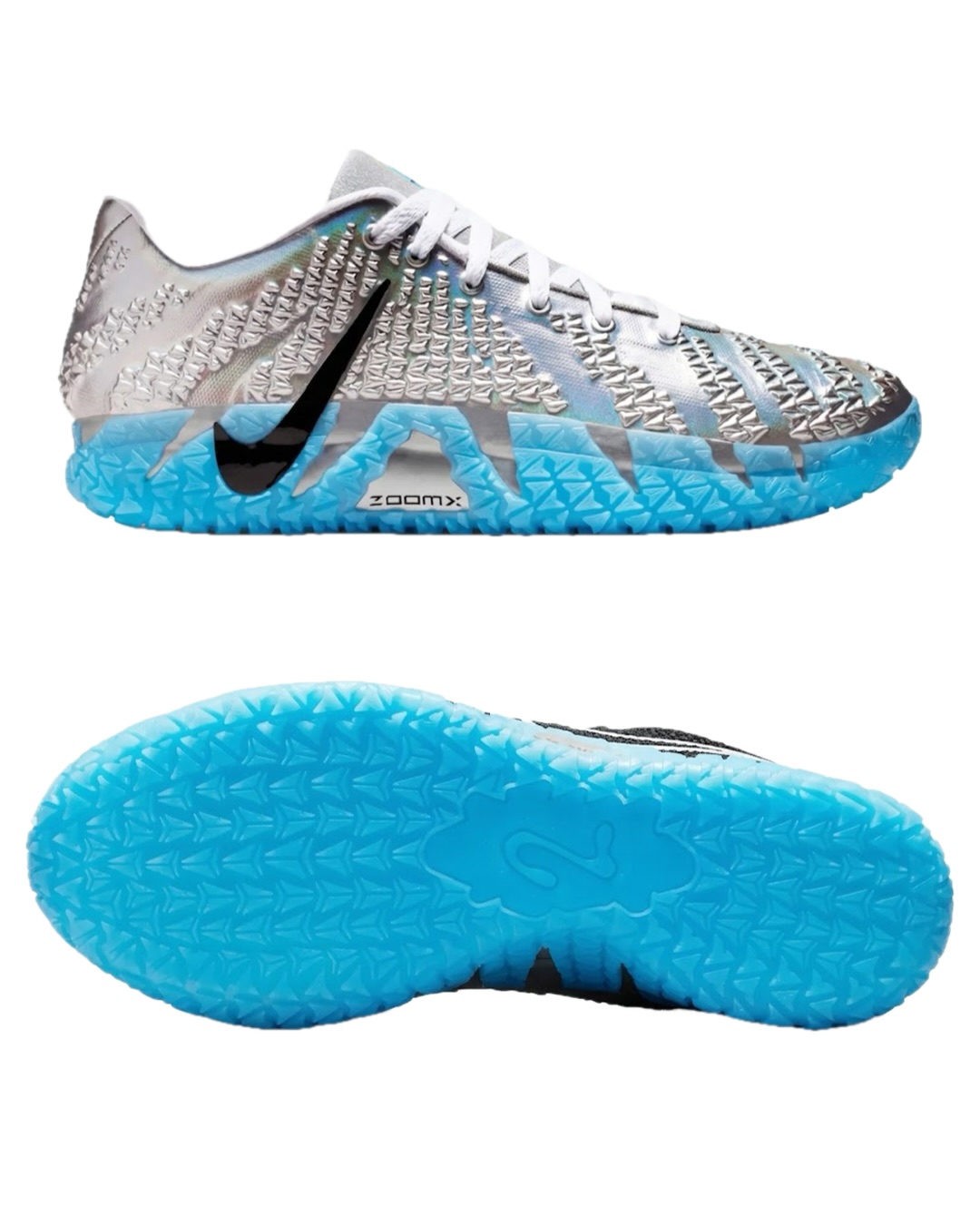 Detailed images of a “Metallic Blue” colorway also part of the