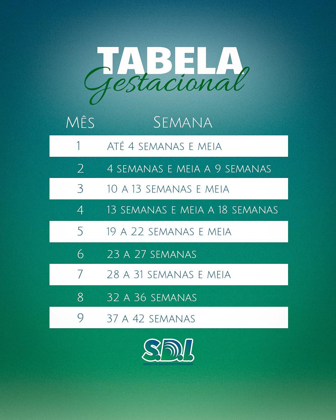 SDI- - 🤰📅 Tabela Gestacional: Acompanhar cada fase da gestação é ...