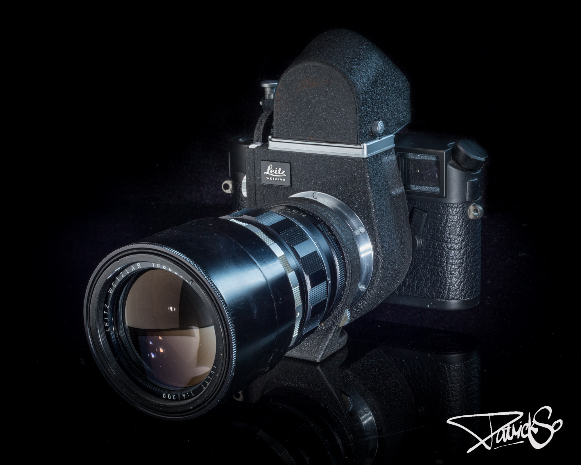 Leica IIIG with Visoflex and Telyt 280mm lens