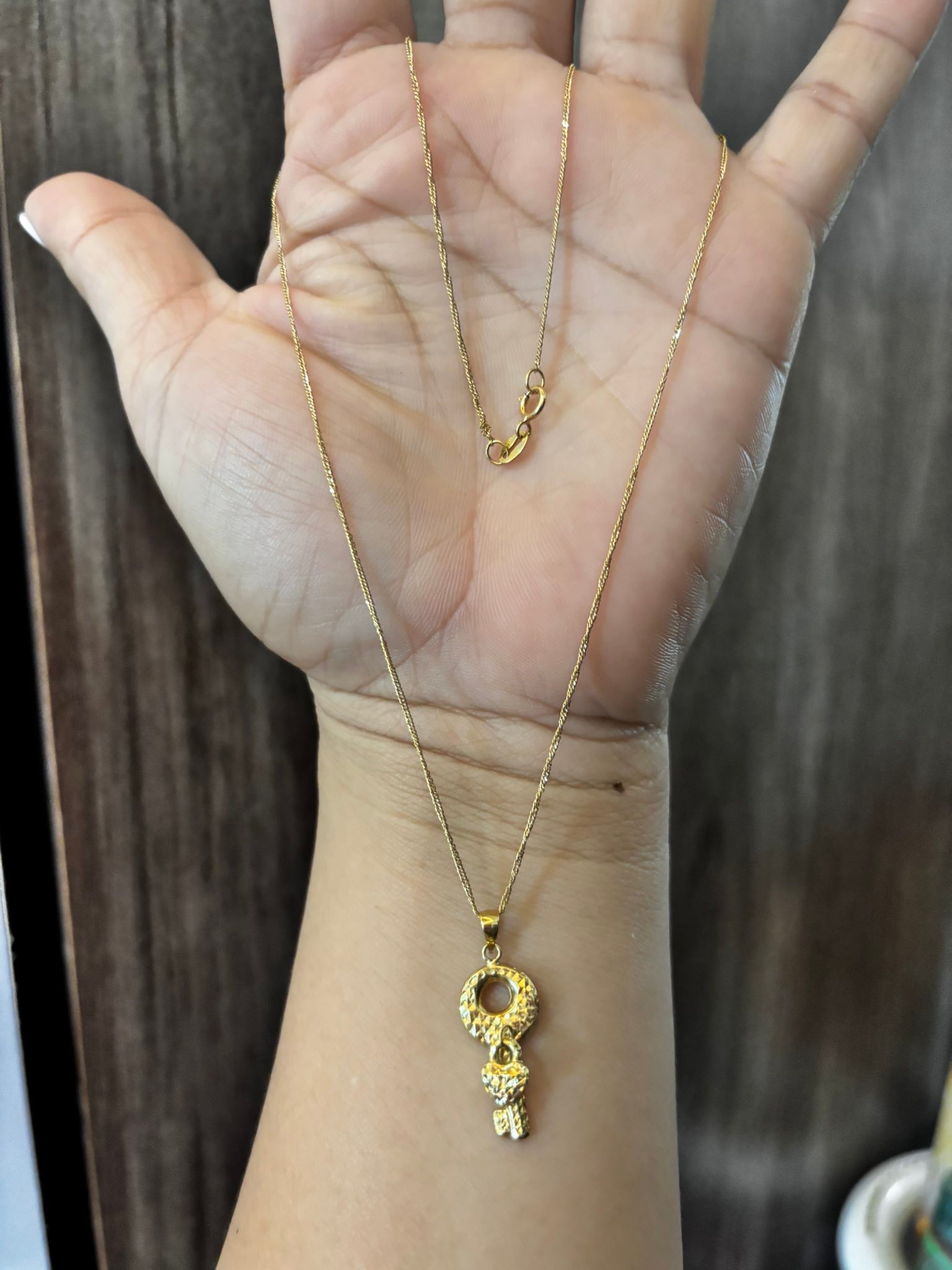 HEART with DIA NECKLACE ??✨? K18WG/ K18YG ? HONGKONG JEWELRY 