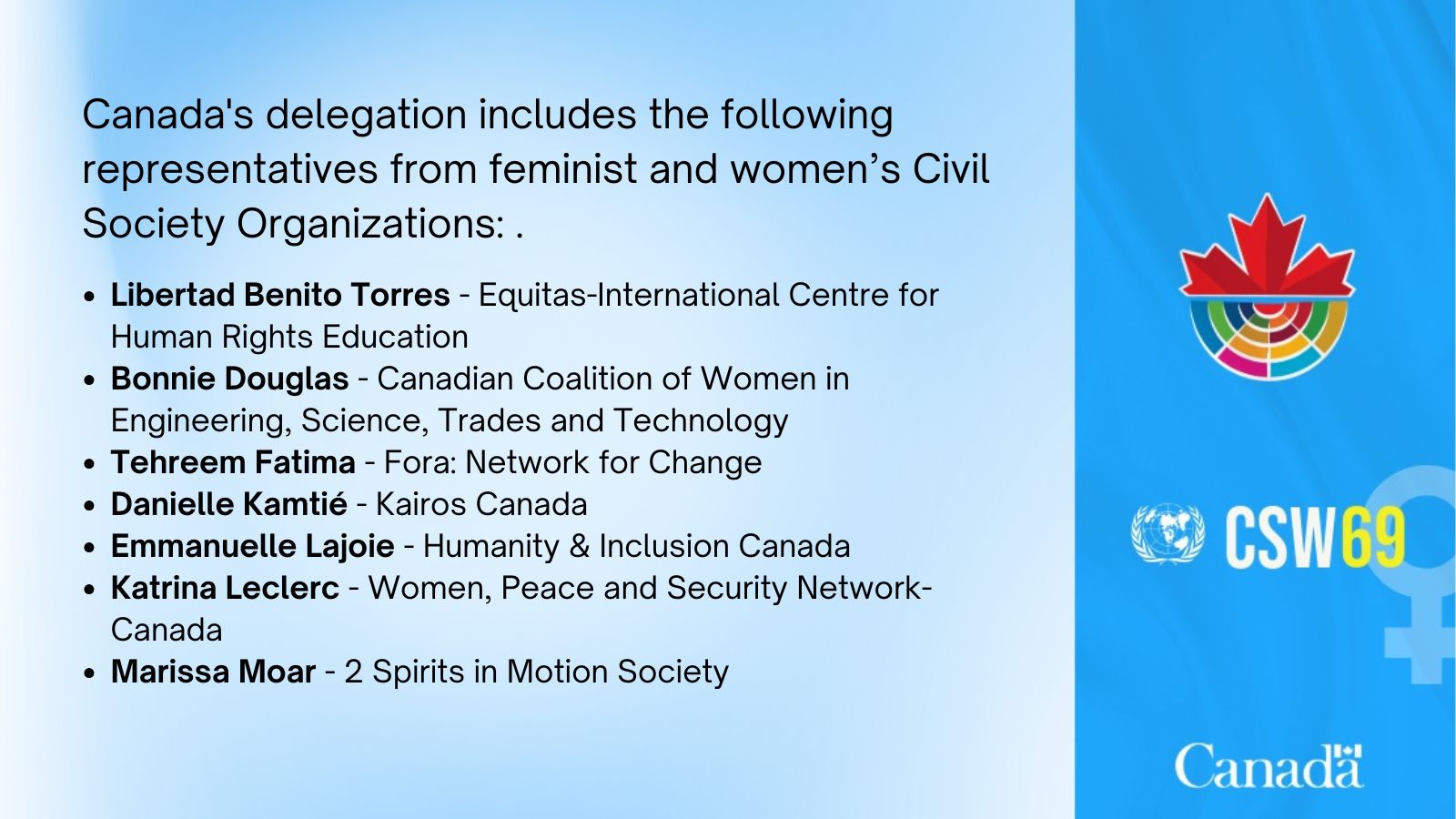 Women and Gender Equality Canada