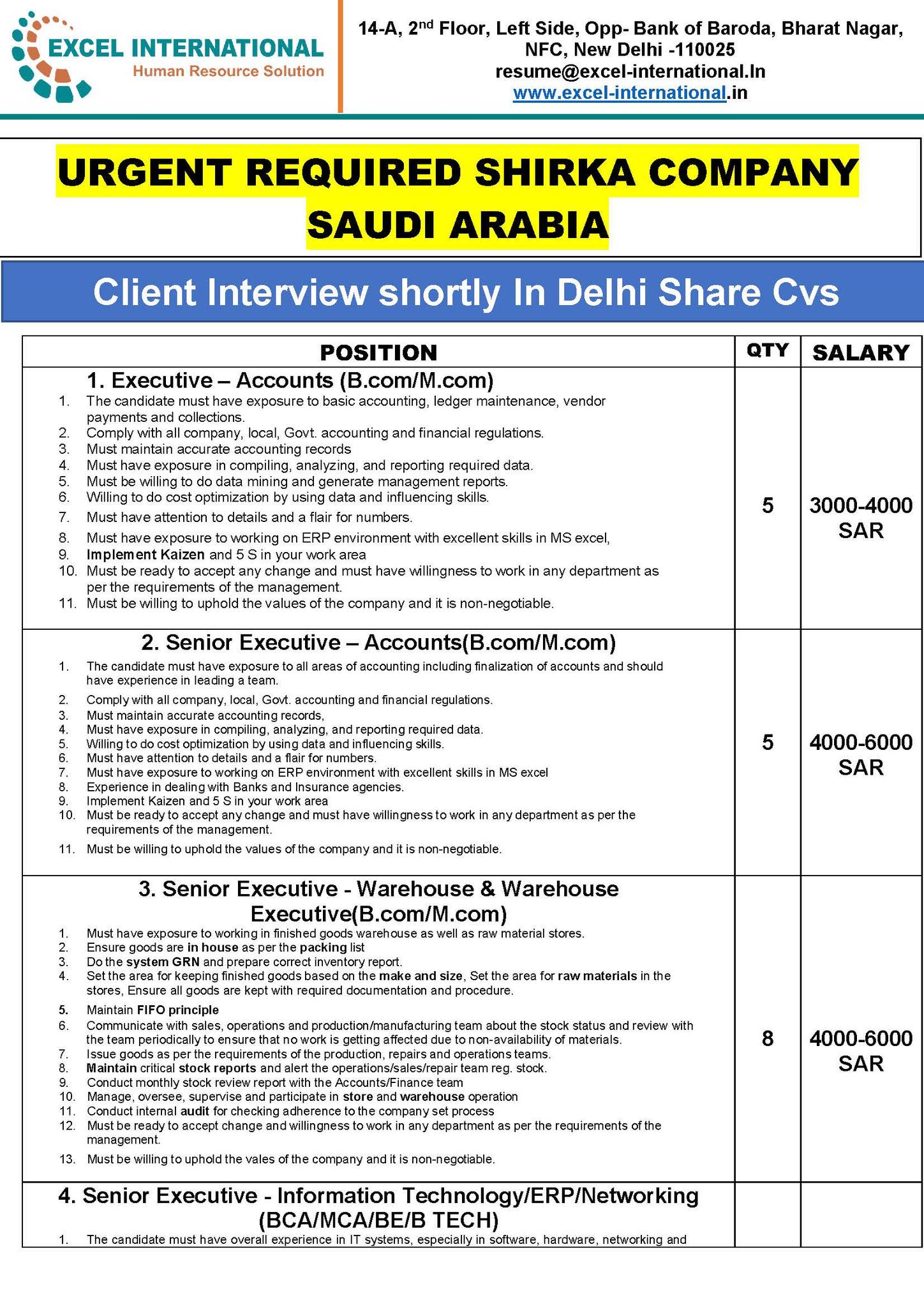 Excel International | Delhi