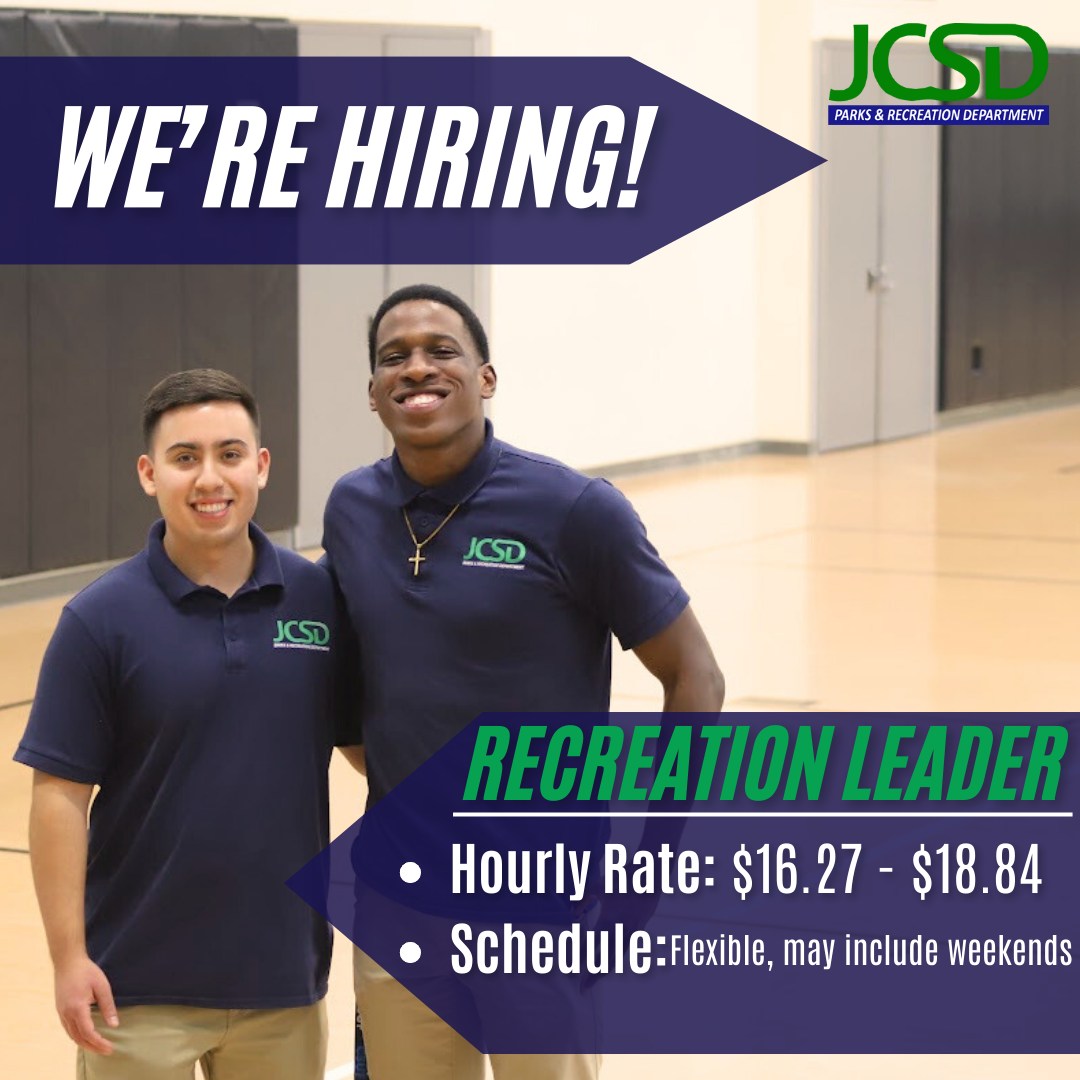 We’re Hiring... - JCSD Parks & Recreation Department | Facebook