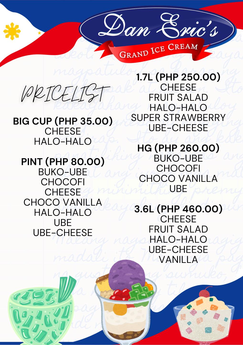 Scoop of Joy - ☀️Dan Eric’s Grand Ice Cream Pricelist and... | Facebook