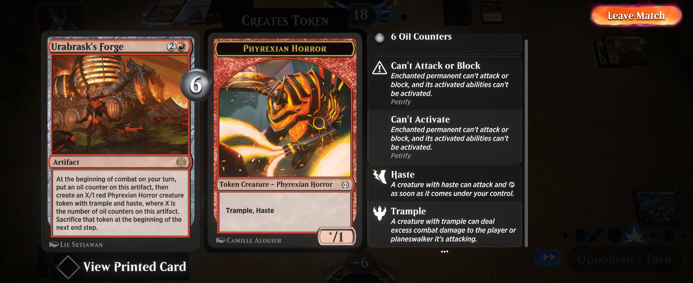 Living Artifact with obstruction error from Magic: The Gathering