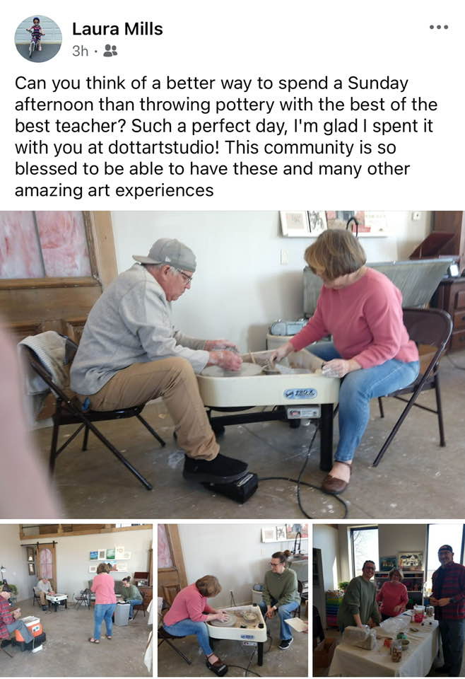Cathy - How lucky am I to get to spend the afternoon ‘throwing pots ...
