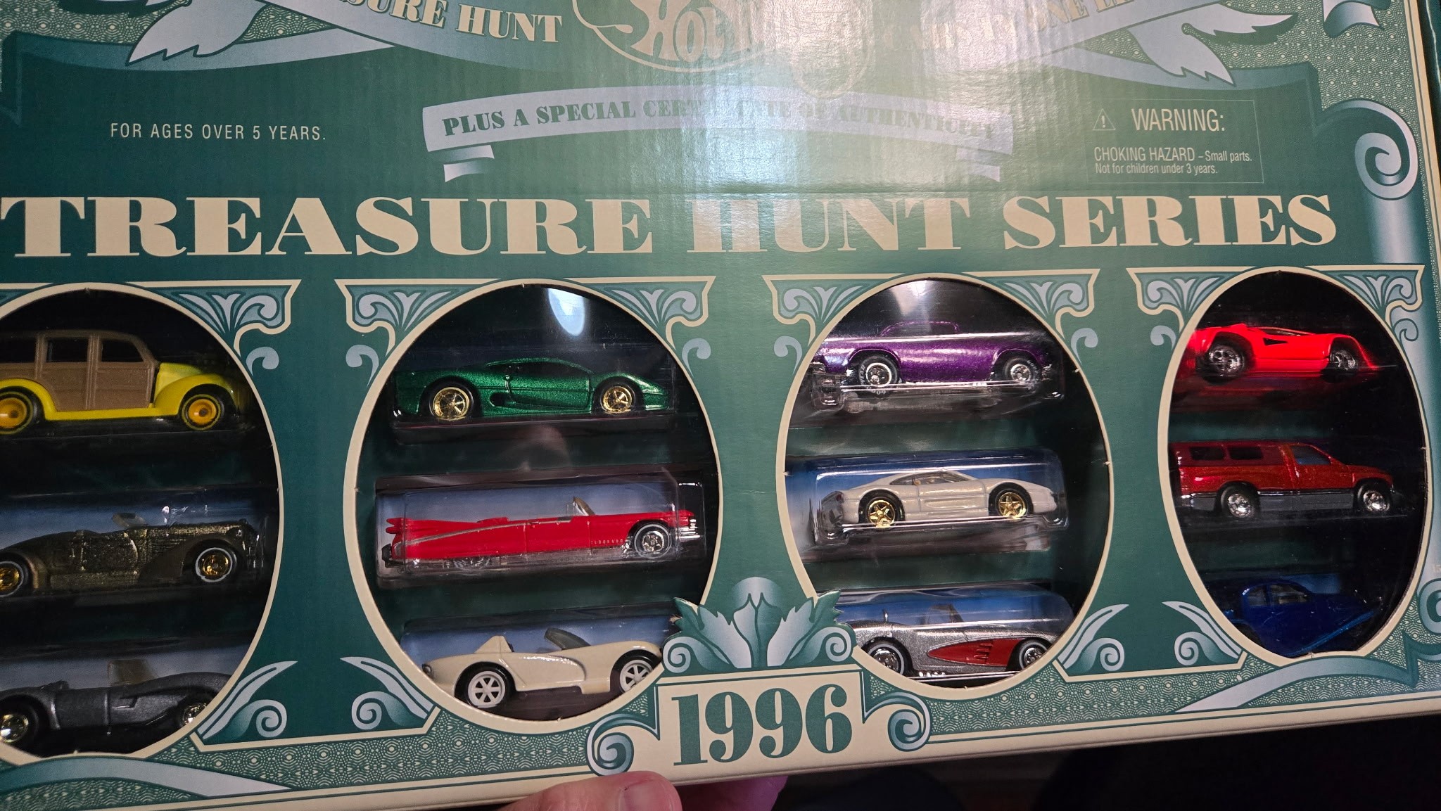 What is the value of a 1996 Treasure Hunt series Hot Wheels toy car?