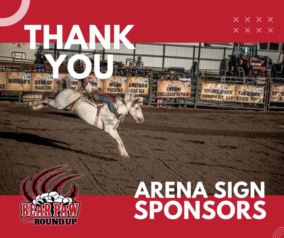 Bear - You’ll see many signs around the rodeo arena! These sponsors ...