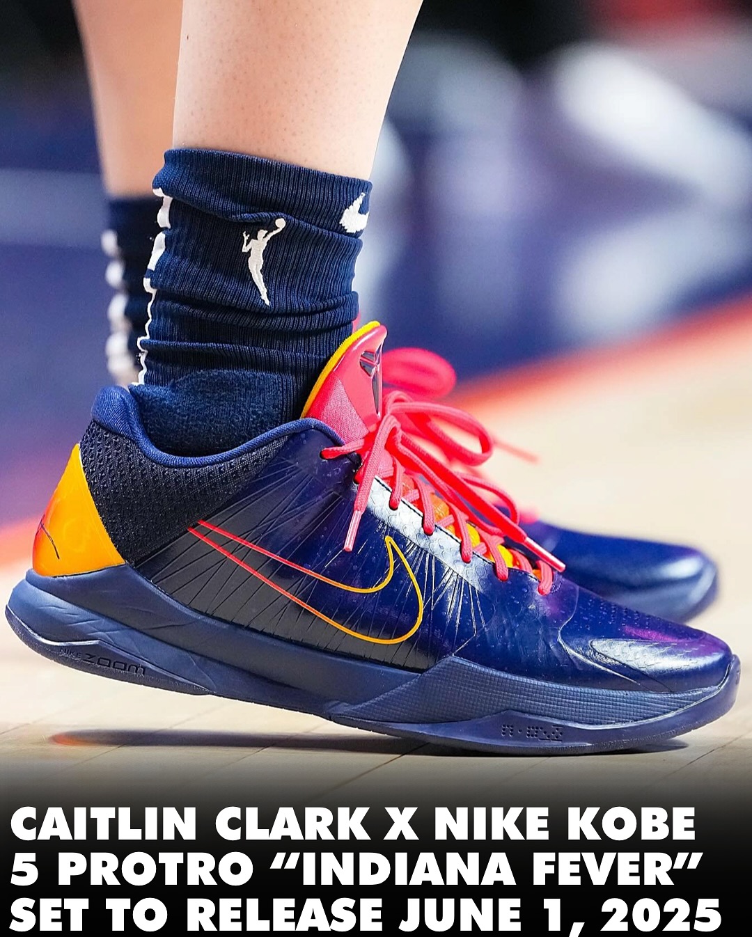 Caitlin Clark's Nike Kobe 5 Protro “Indiana Fever” is set to drop
