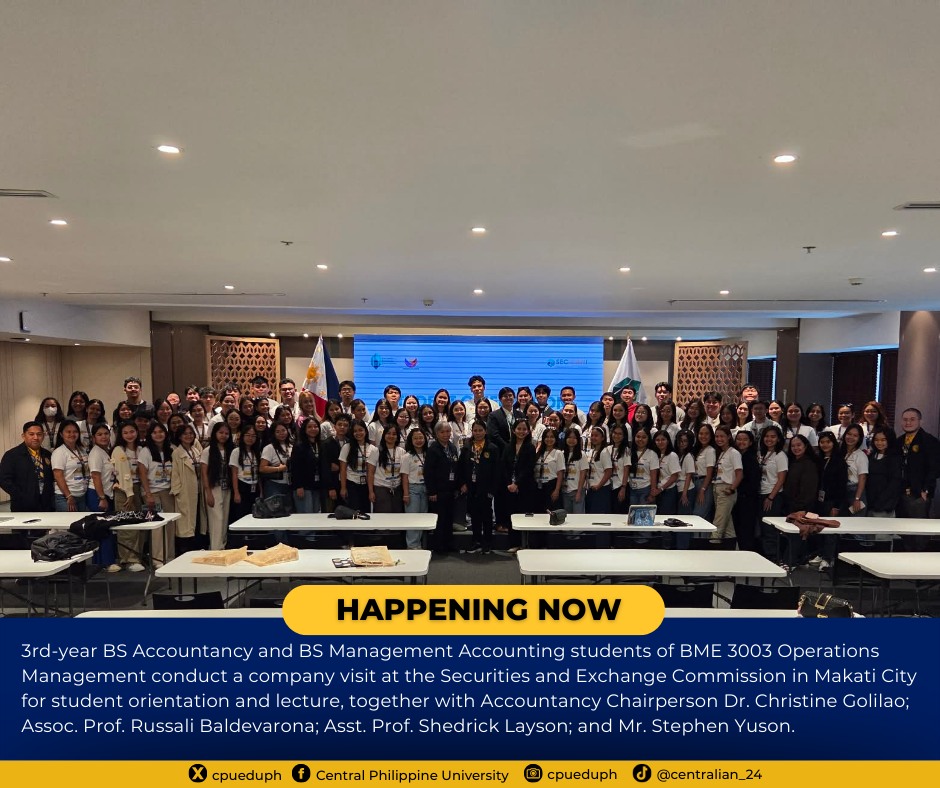 Central - 𝐇𝐀𝐏𝐏𝐄𝐍𝐈𝐍𝐆 𝐍𝐎𝐖: 3rd-year BS Accountancy and BS Management ...