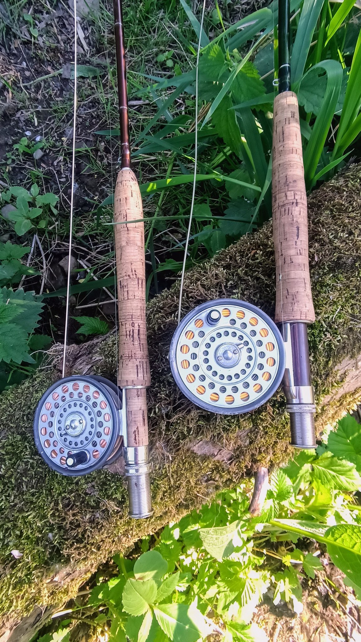 okuma 5'6 spinning rod Boundary Combo PFLUEGER the reel looks and Greys Tail Fly Reel, Model:SAC5000XGFJ