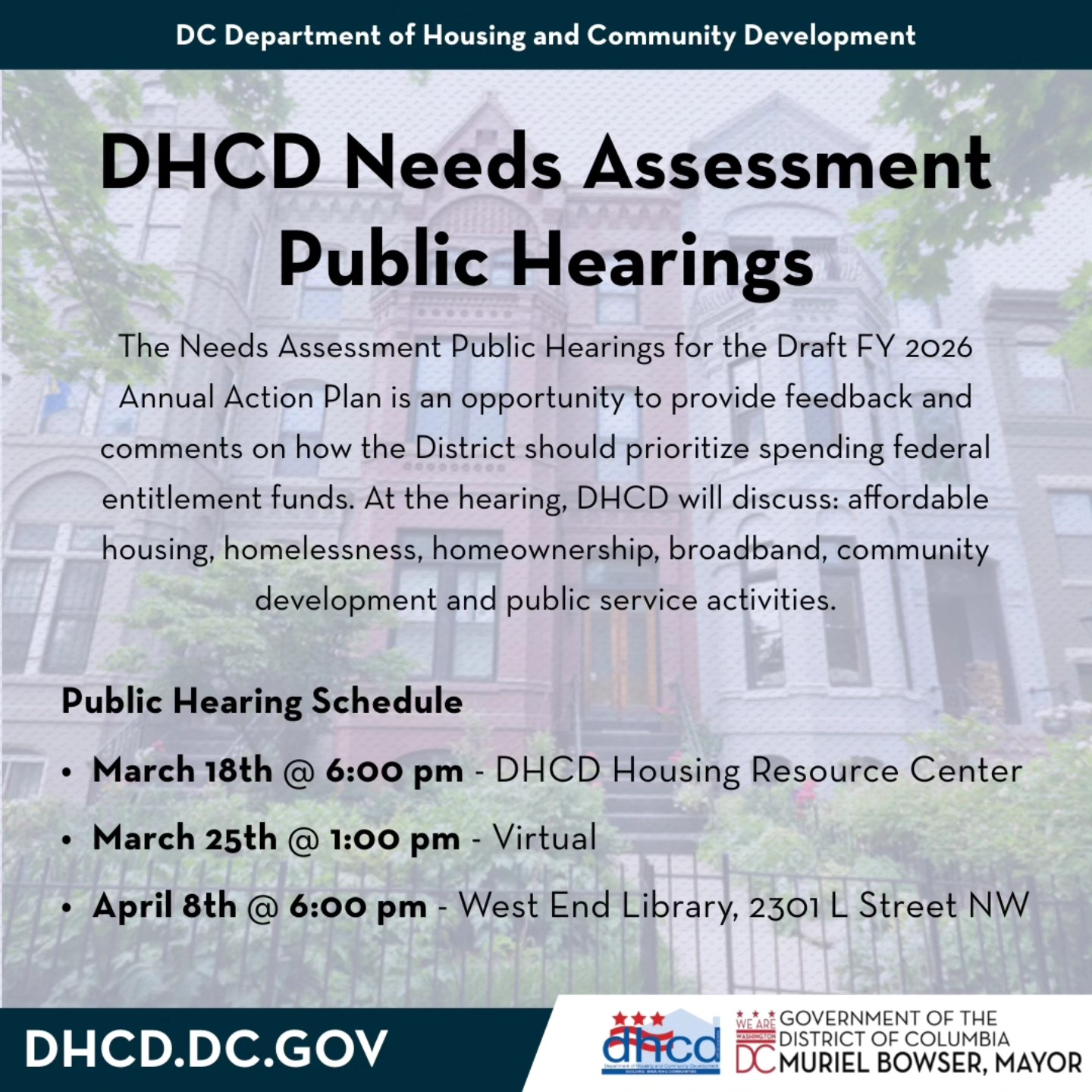 DC Department of Housing and Community Development | Washington D.C. DC