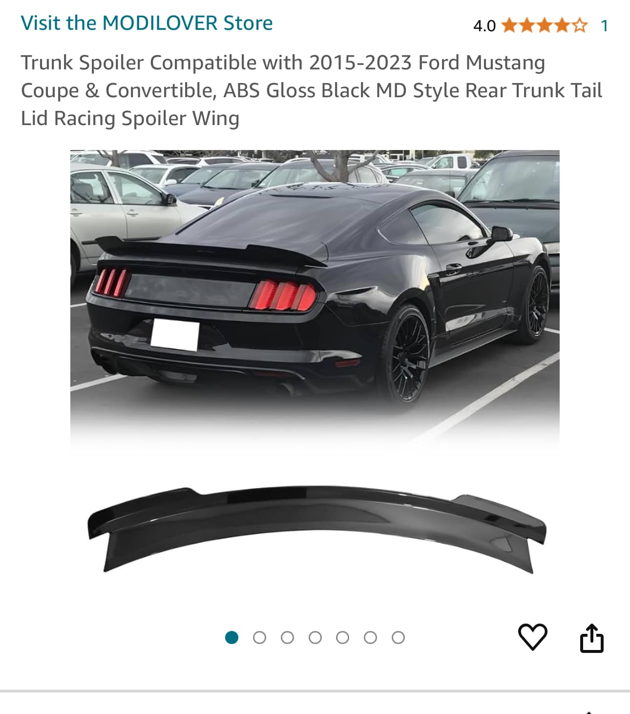 05-09 Ford Mustang Polyurethane CVX Wing Trunk Lid Spoiler 3 Piece Ed 104796