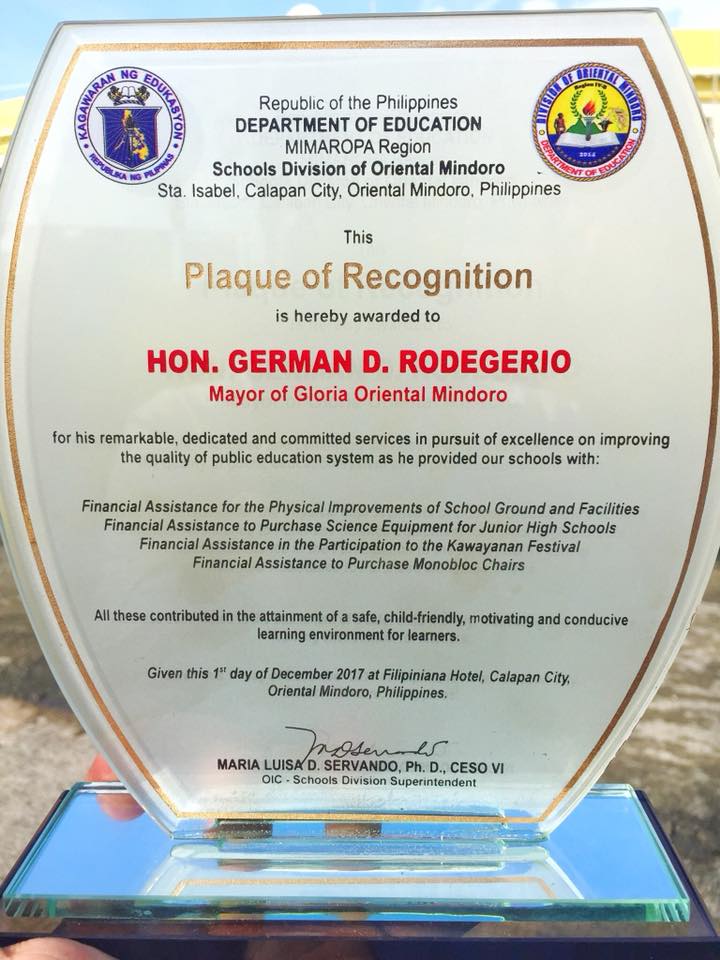 CONGRATULATIONS!!! Mayor... - Gloria Municipal Gazette | Facebook