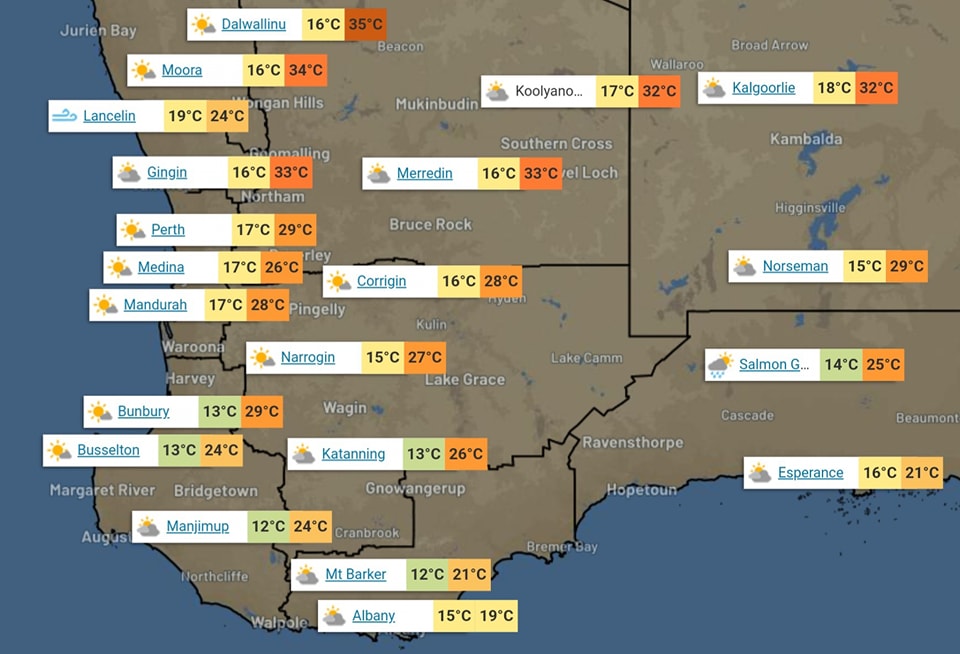 Forecast for Saturday, January 4th,... - Perth Weather Live