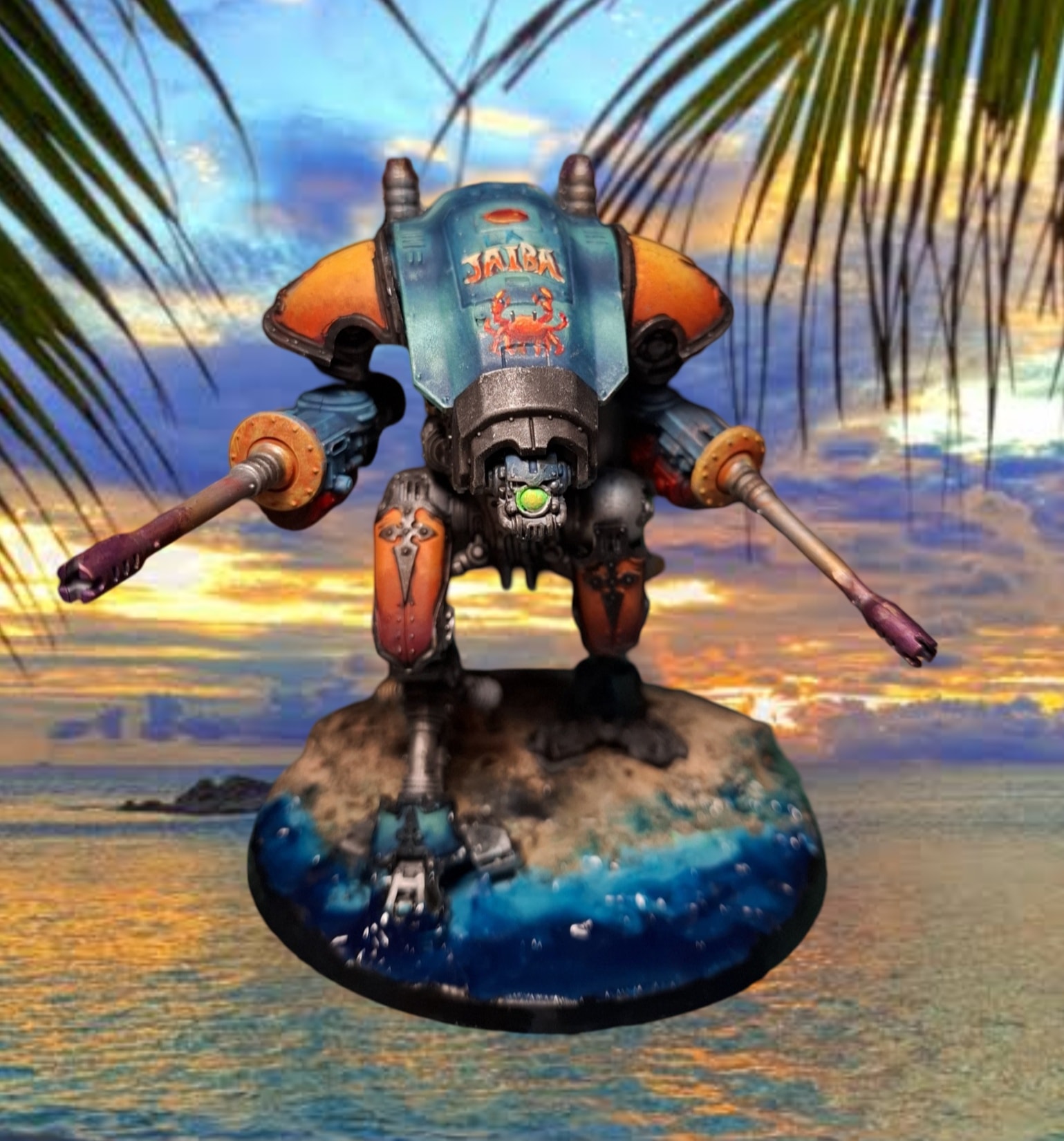 Custom Imperial Knight armiger El Jaibatron inspired by