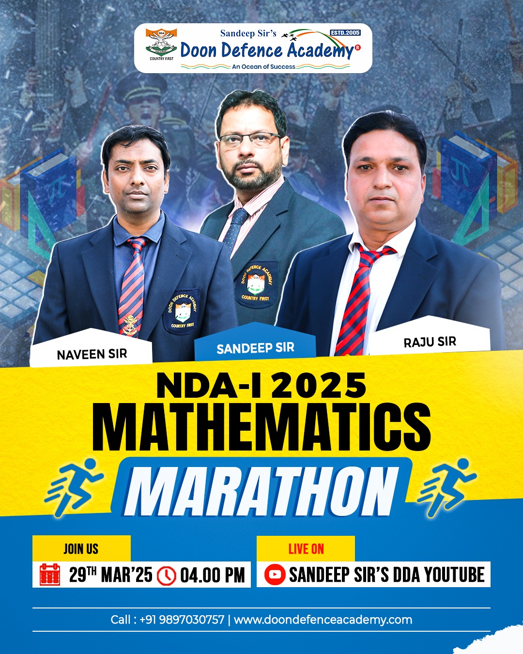 Doon Defence Academy, Dehradun - 🚨 NDA-1, 2025 Mathematica Marathon ...