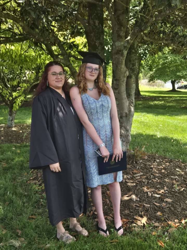 Dressing up for daughter's graduation