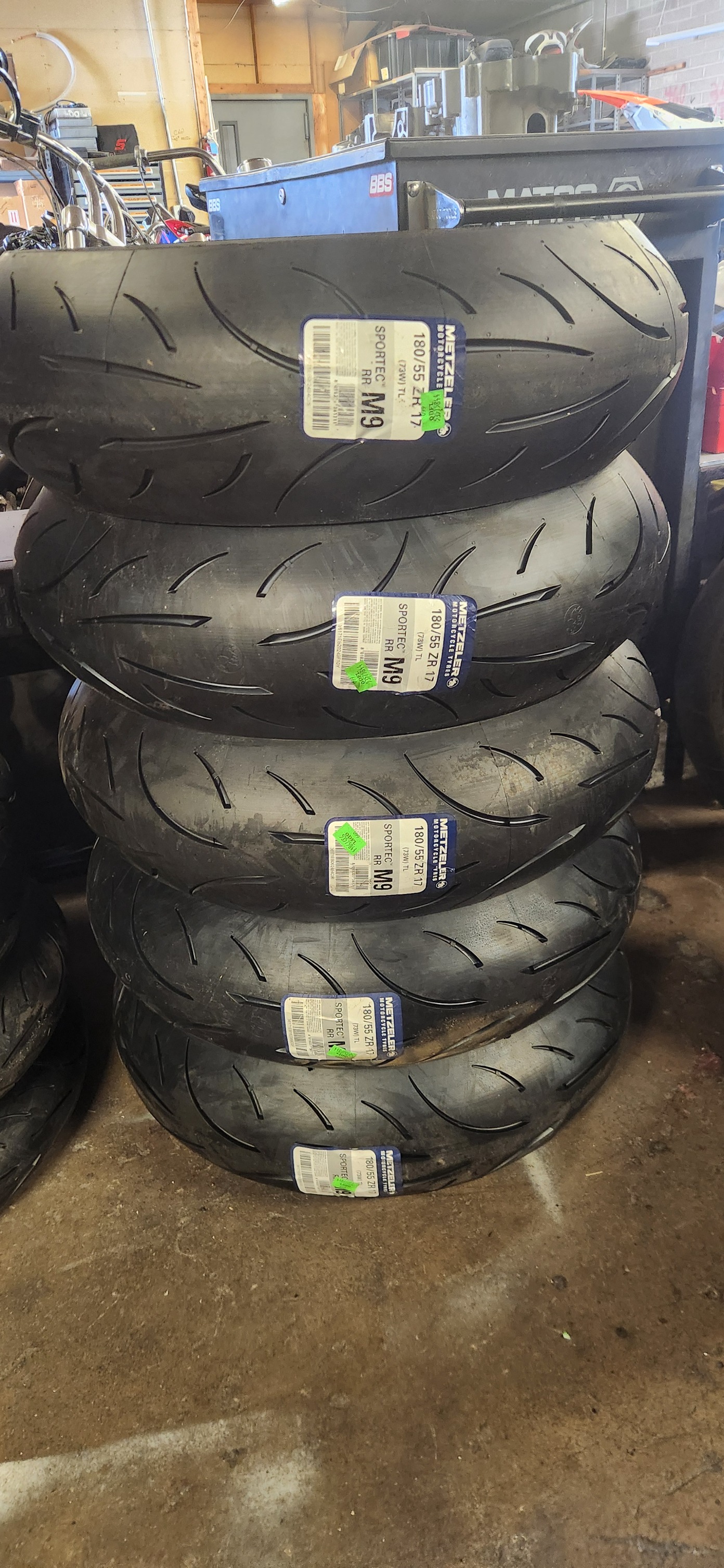 We have Metzeler SPORTEC™ M9 RR tires in-stock! Sizes available 