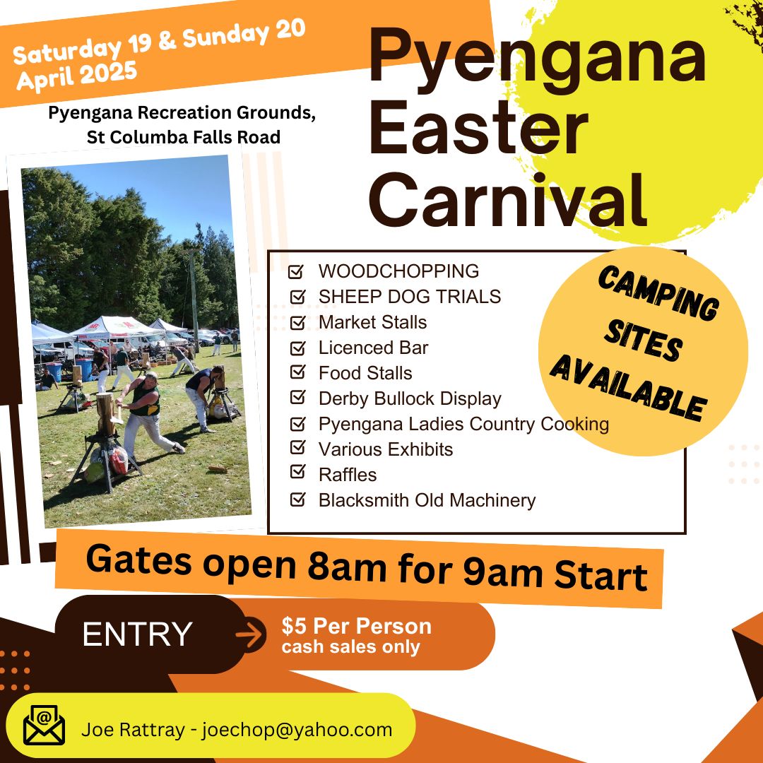 St.Helens Tasmania Noticeboard | Nice sunny day out at pyengana ...