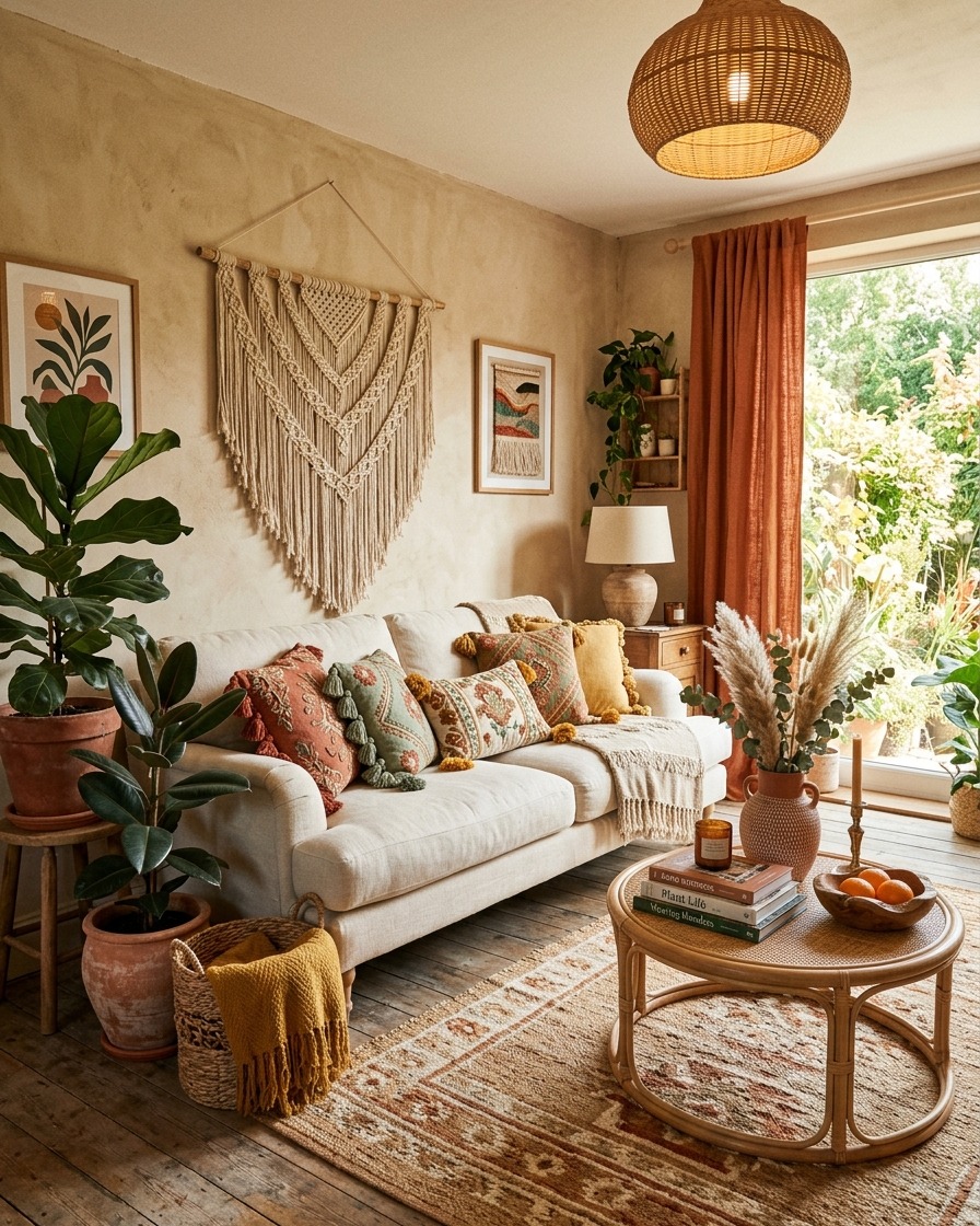 Bohemian sitting room #bohostyle #bohodecor #bohostyle #bohohome