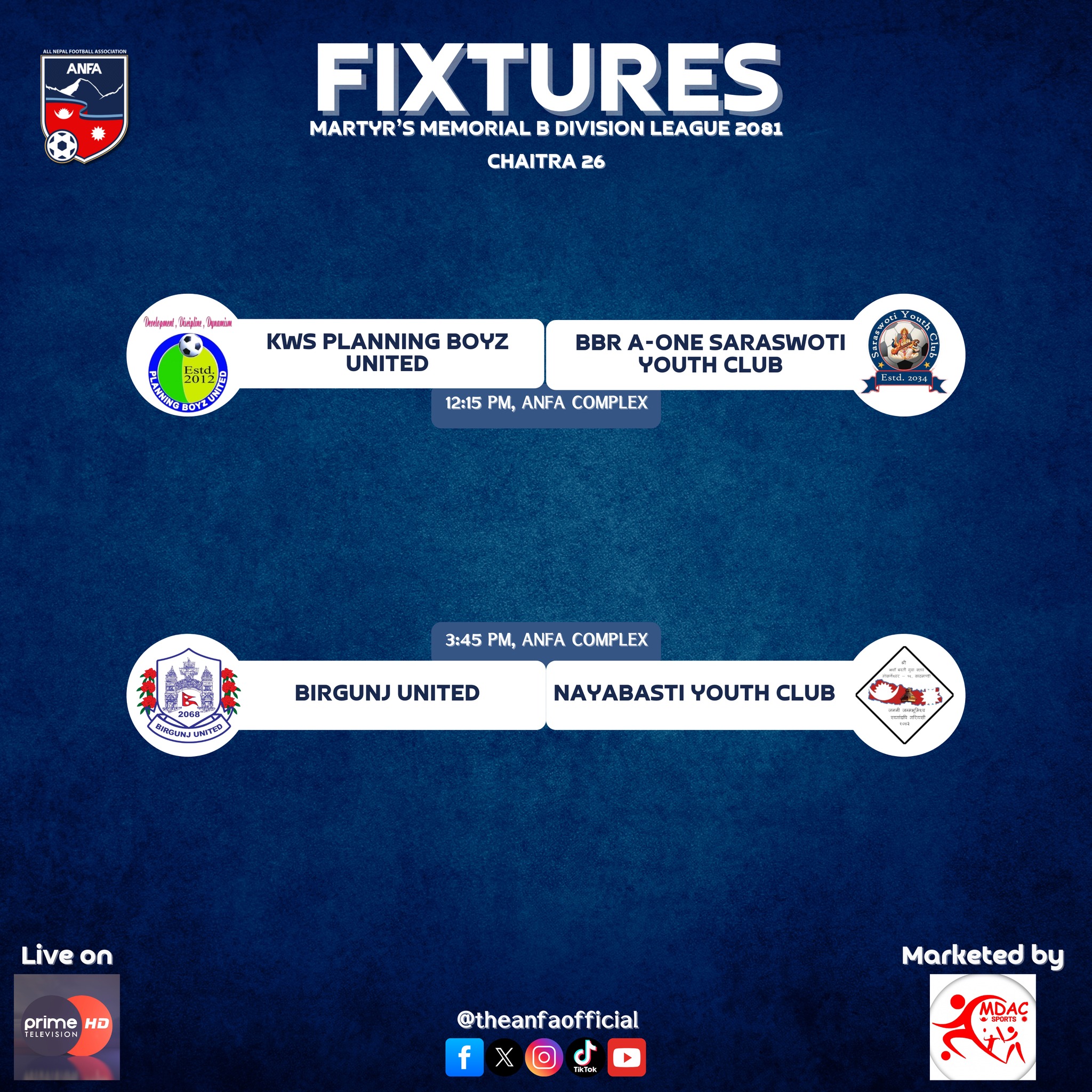 Tuesday clash sees... - All Nepal Football Association-ANFA | Facebook