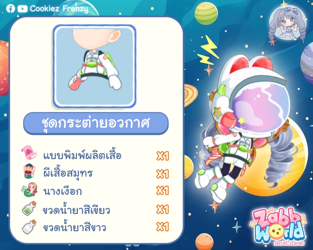 Cookiez Frenzy - 🚀 แจกสูตรคราฟ 🚀 🐰 ชุด Space Rabbits 🐰 ⠀... | Facebook
