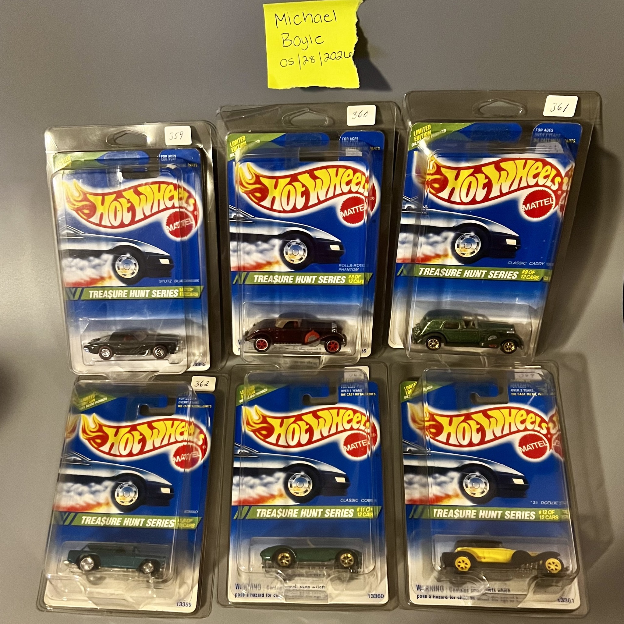 Hot Wheels 1998 Treasure Hunt series 12-car collection for sale