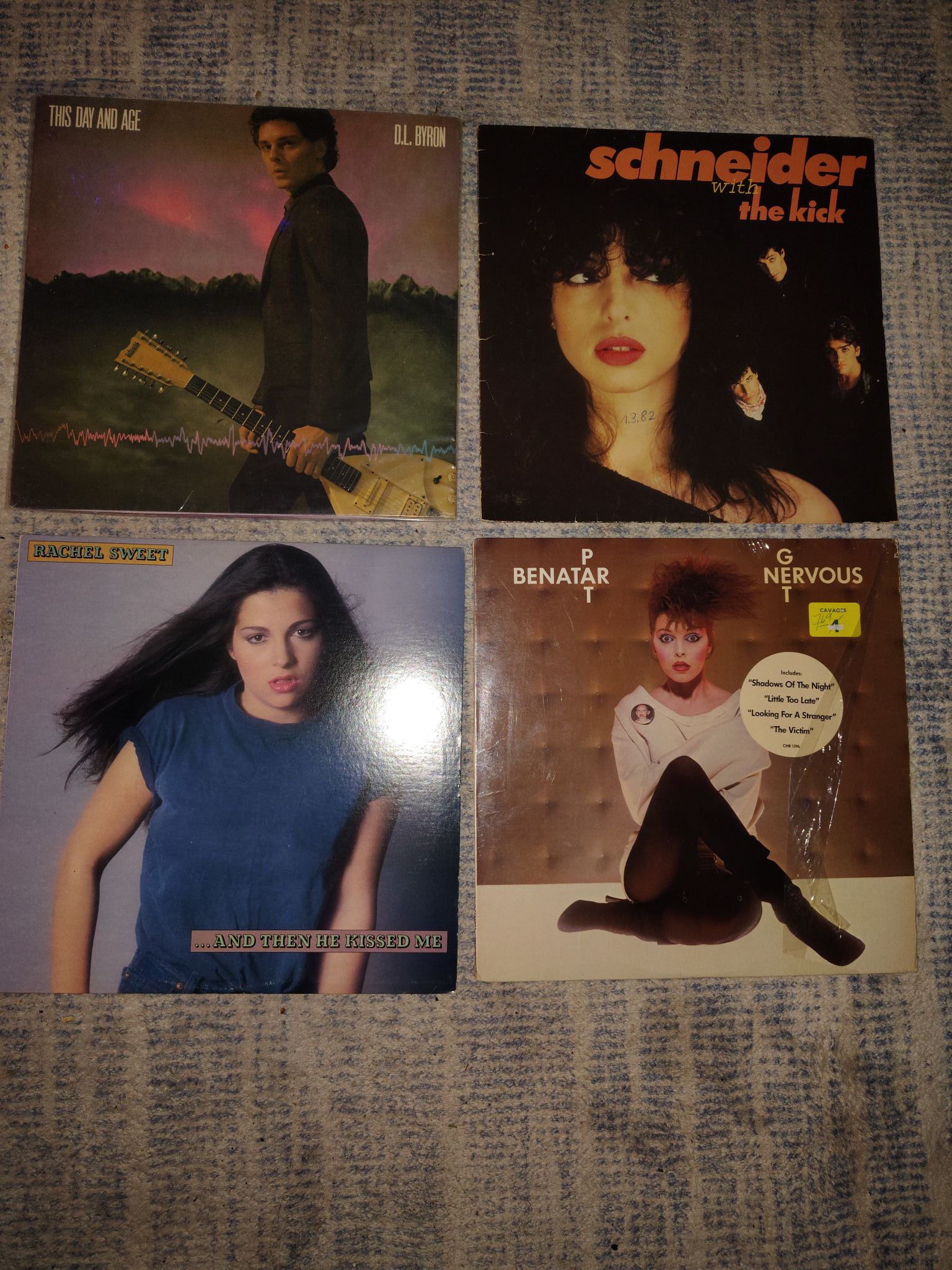 What songs do D.L. Byron, Helen Schneider, Rachel Sweet, and Pat 