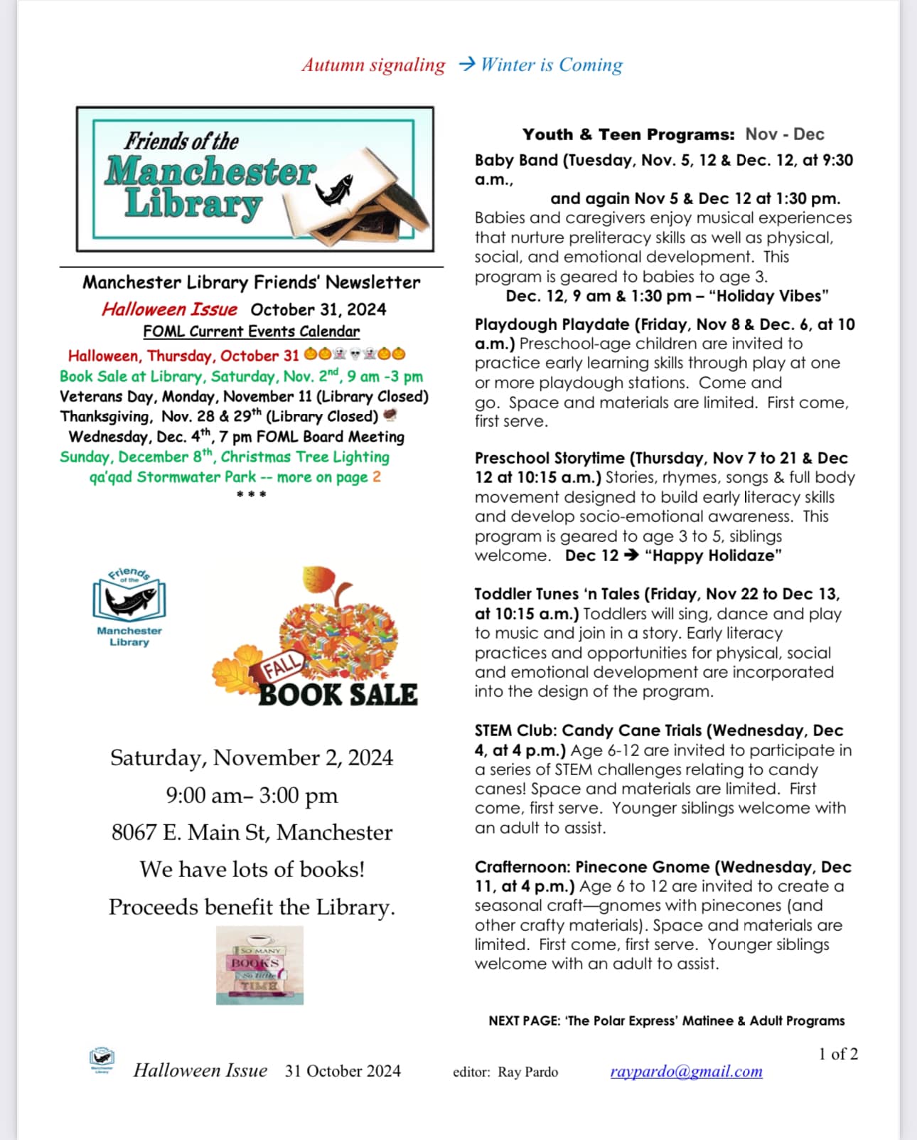 Friends of the Manchester Library | Manchester WA